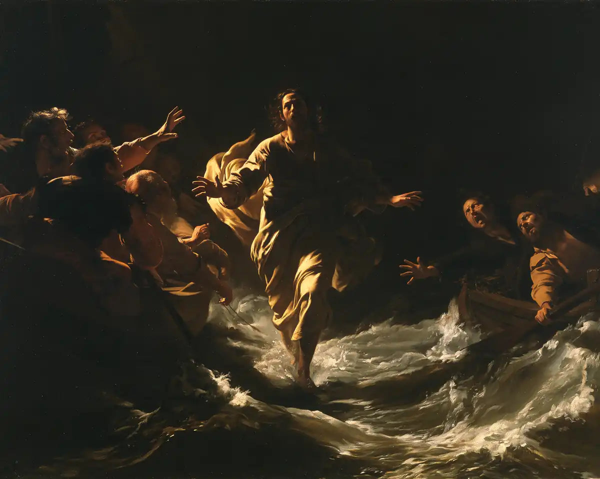 Jesus Walking on Water - Christian artwork collection