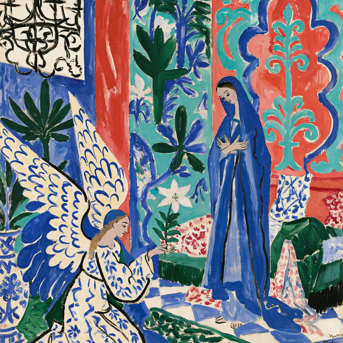 The Angel's Message among Floral Panels – Fauvist Art · Square