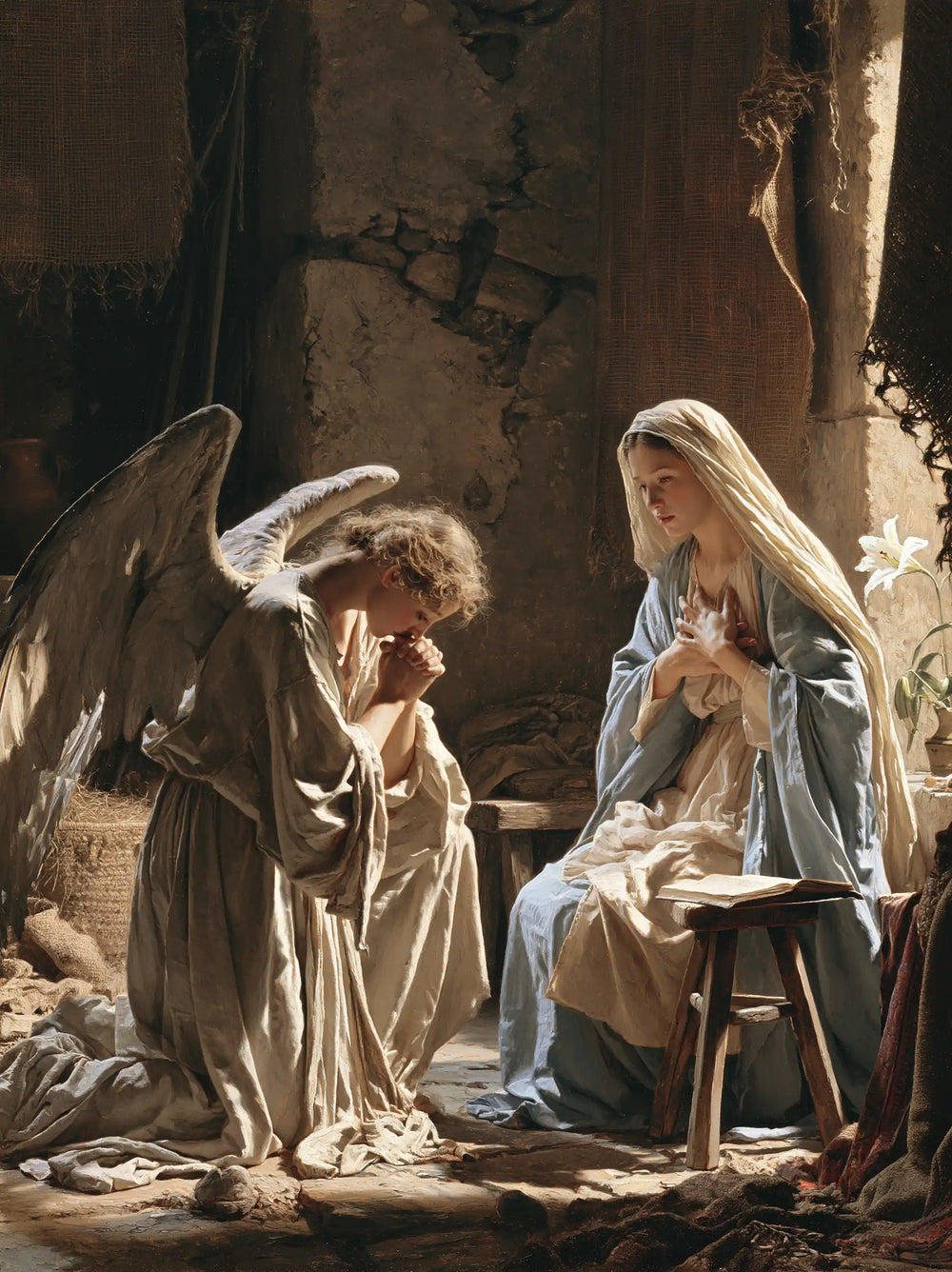 the Annunciation in the chamber at Nazareth in The Chamber in Nazareth style, portrait Christian artwork no. 10
