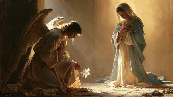 The Annunciation - Mary Kneeling before Gabriel · Landscape n° 5
