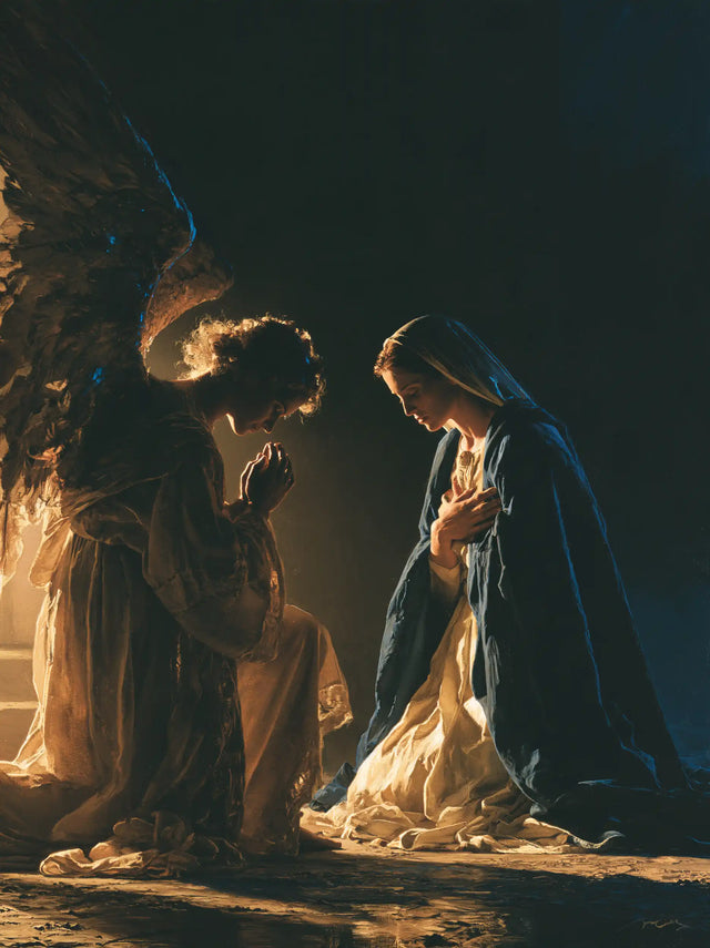 The Annunciation - Midnight Blue Chiaroscuro · Portrait n° 19