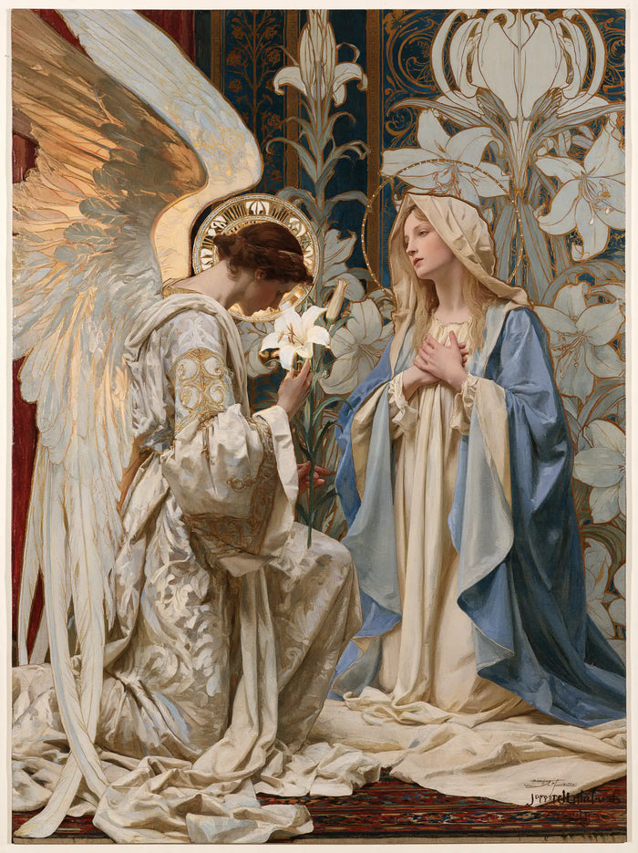 The Annunciation — The Lily beneath the Great White Calyx