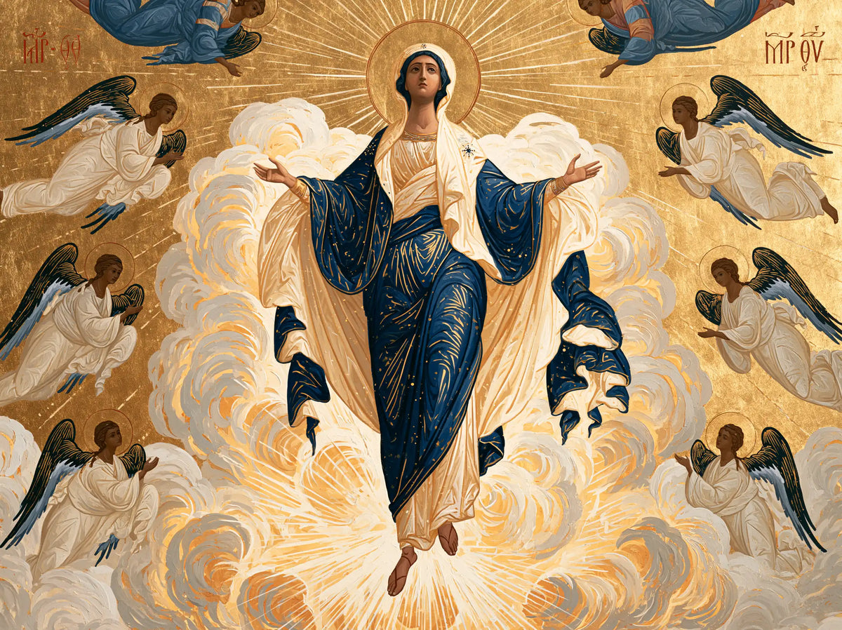 The Assumption of Mary — The Path Among White Swirls