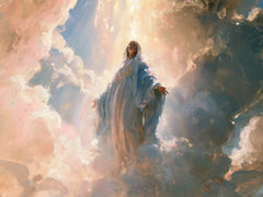 The Assumption of Mary — Light with Petal Reflections