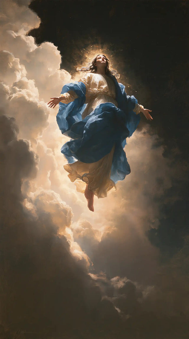 The Assumption of Mary — The Blue Cloth on the White Shore