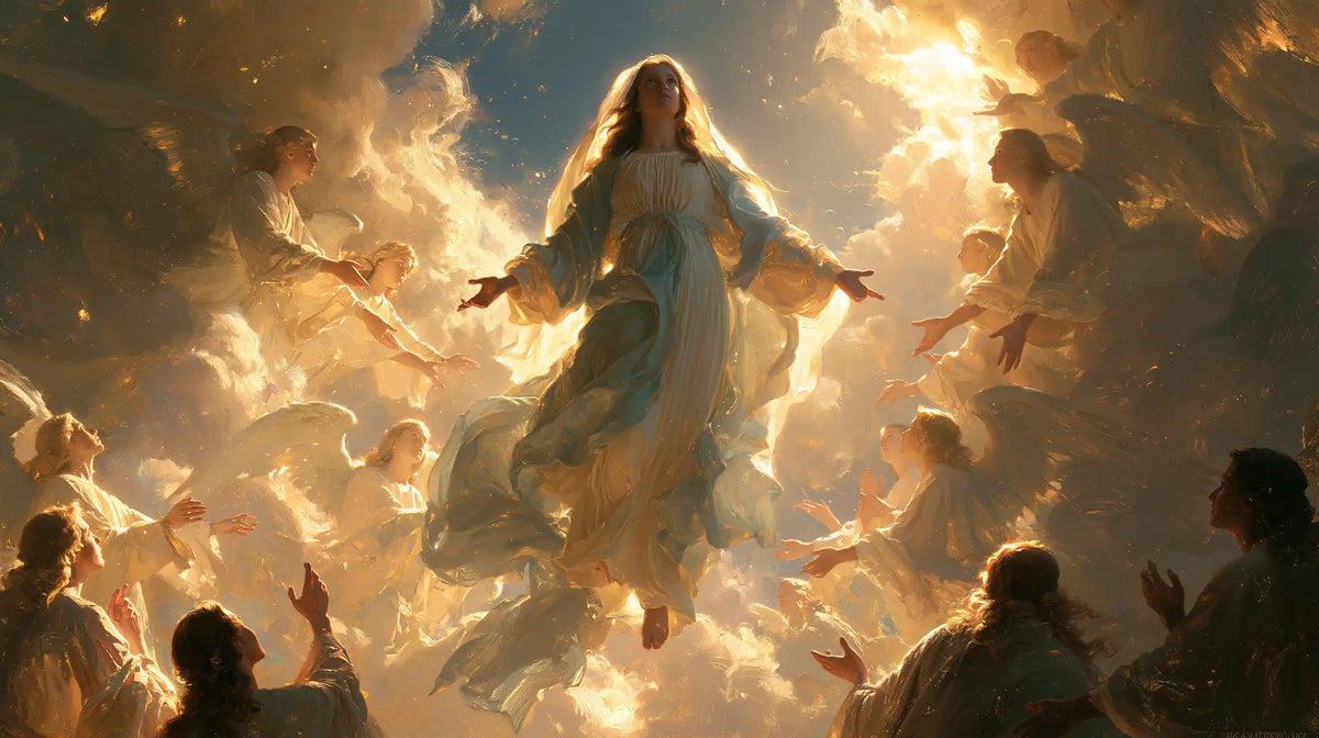 The Assumption of Mary — The Veil in Solar Dust