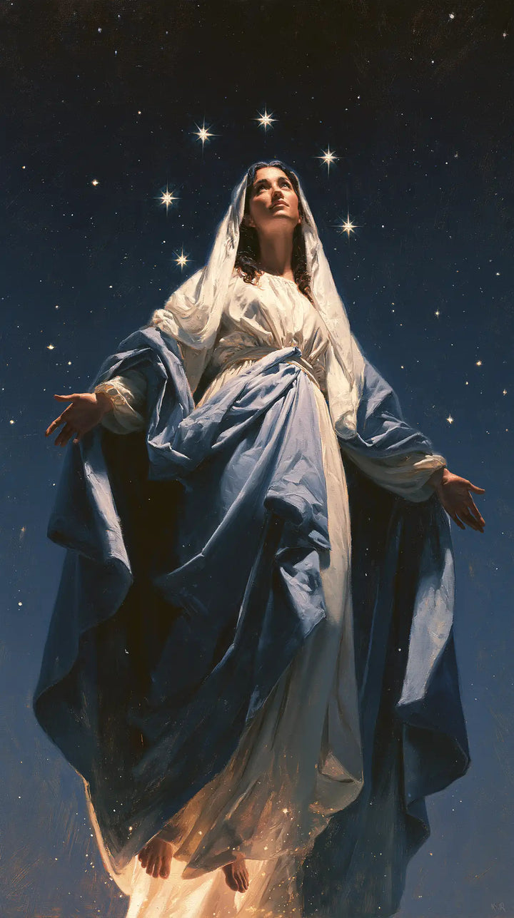 The Assumption of Mary - Midnight Blue Chiaroscuro · Portrait n° 2