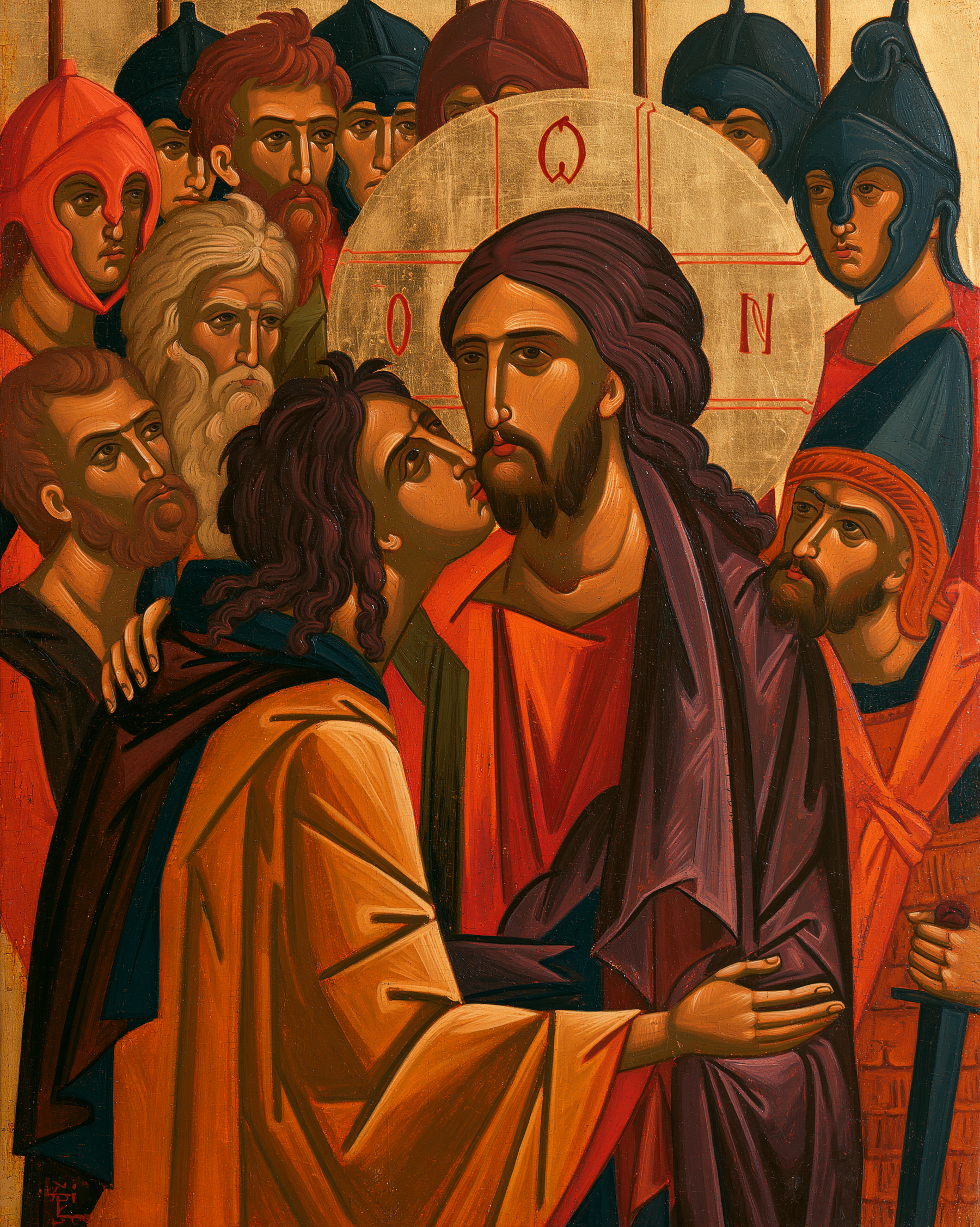 La Trahison de Judas — Byzantin contemporain · Portrait n° 10 — aperçu de la finition sélectionnée