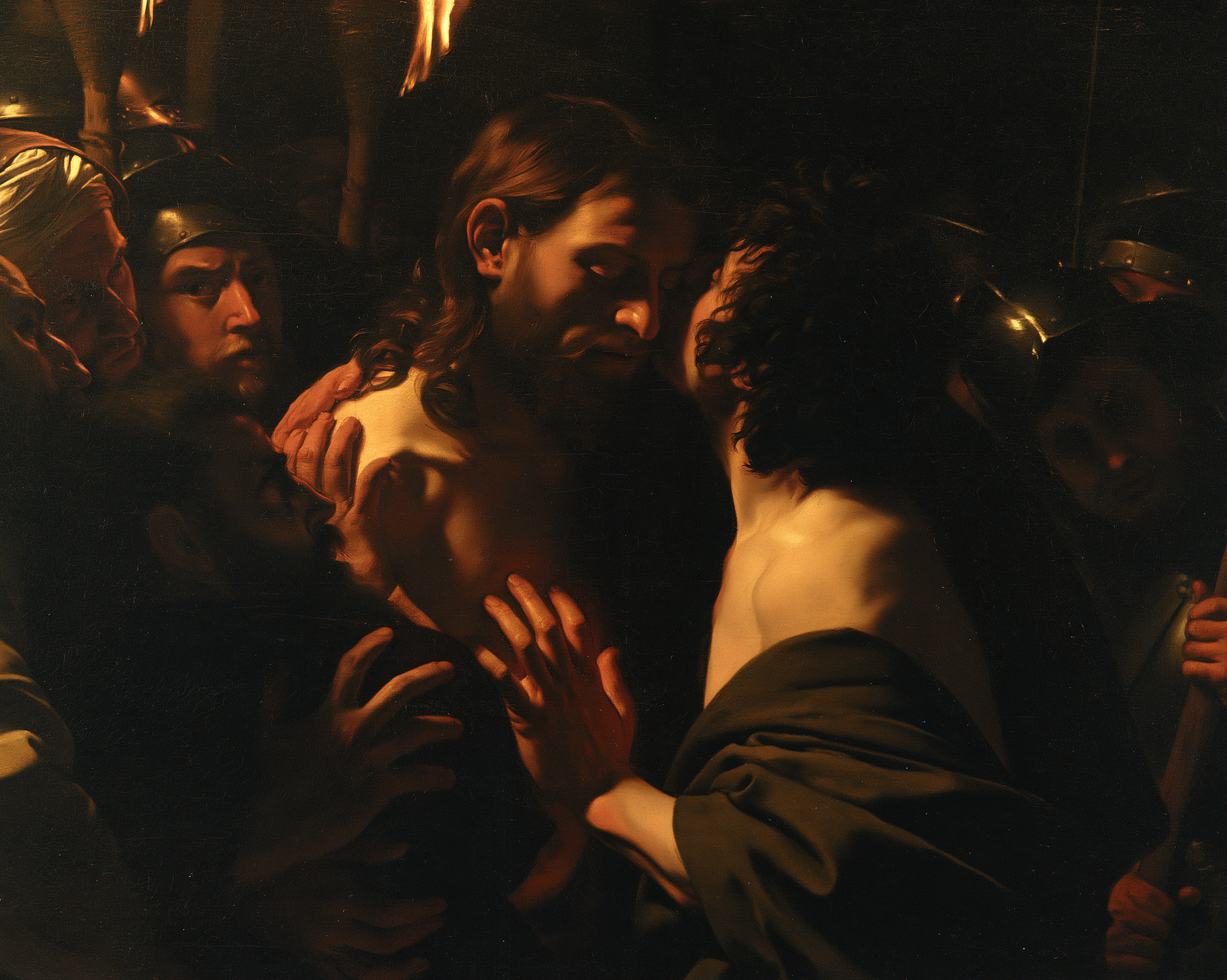 La Trahison de Judas — Caravage - ténébrisme · Paysage n° 3 — aperçu de la finition sélectionnée