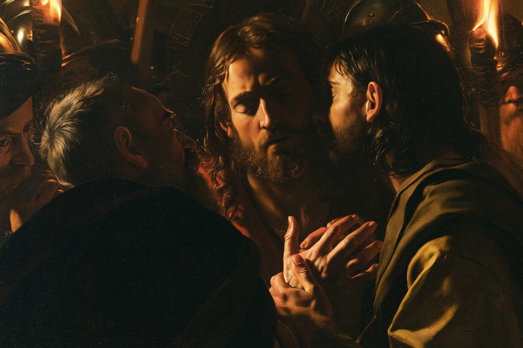 La Trahison de Judas — Caravage - ténébrisme · Paysage n° 9 — aperçu de la finition sélectionnée