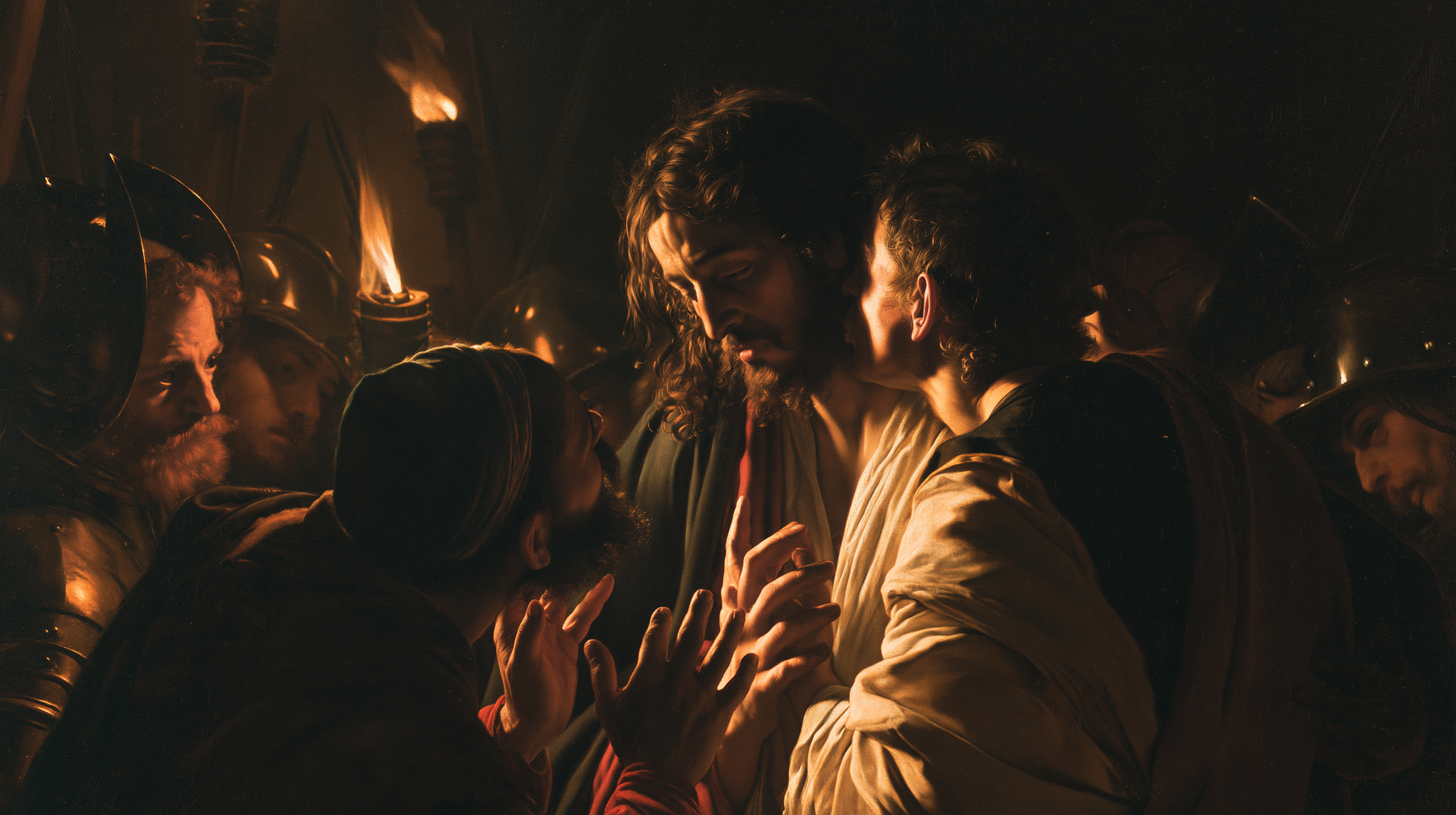 La Trahison de Judas — Caravage - ténébrisme · Paysage n° 11 — aperçu de la finition sélectionnée