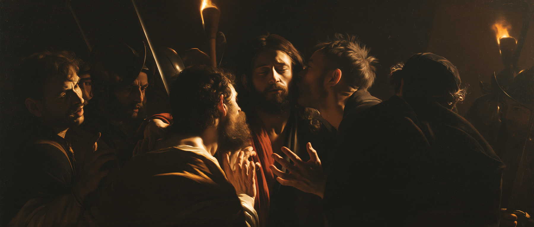 La Trahison de Judas — Caravage - ténébrisme · Paysage n° 13 — aperçu de la finition sélectionnée