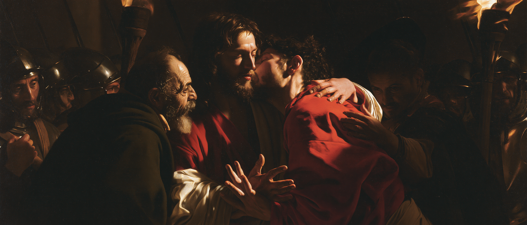 La Trahison de Judas — Caravage - ténébrisme · Paysage n° 14 — aperçu de la finition sélectionnée