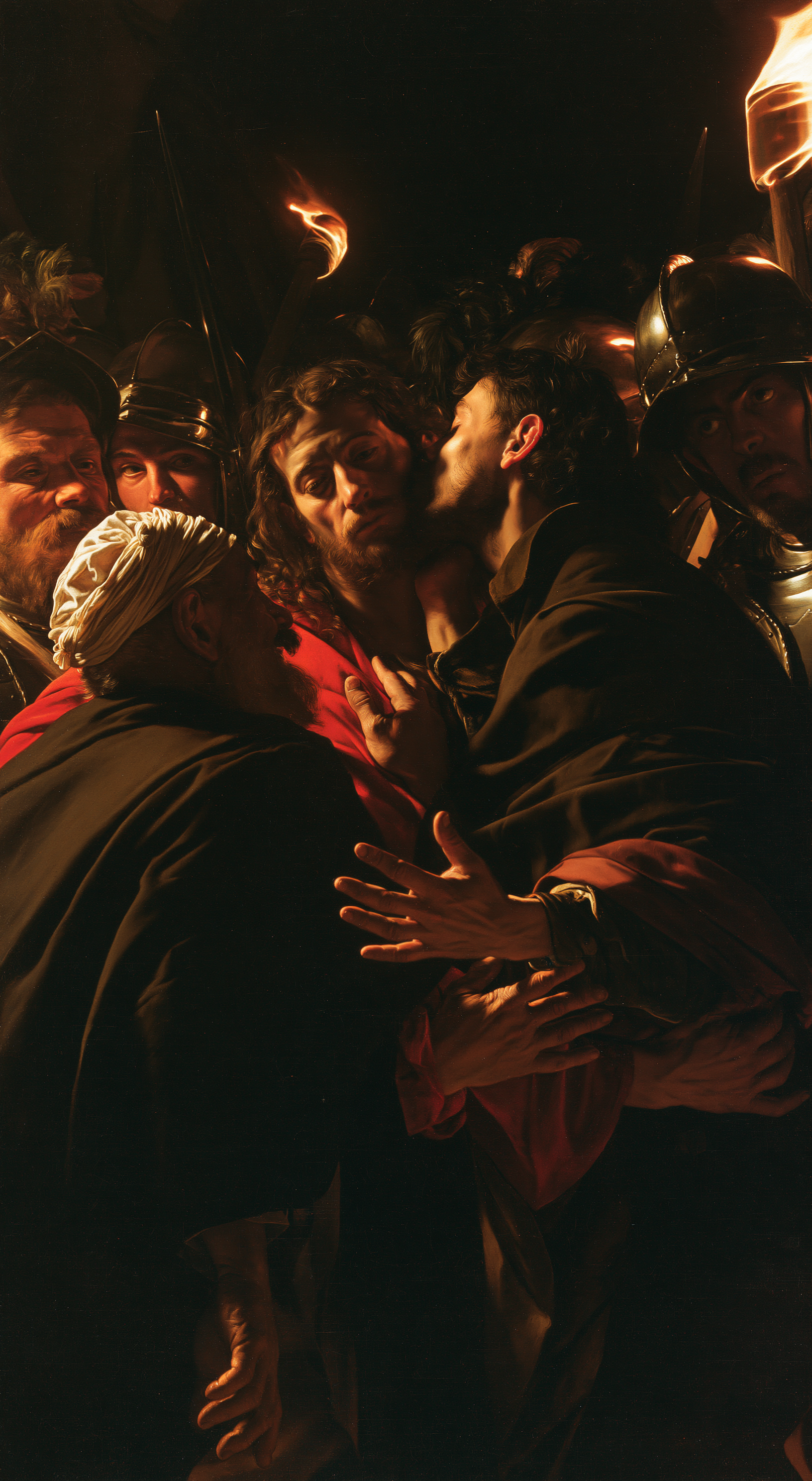 La Trahison de Judas — Caravage - ténébrisme · Portrait n° 3 — aperçu de la finition sélectionnée