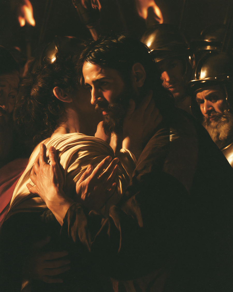 La Trahison de Judas — Caravage - ténébrisme · Portrait n° 8