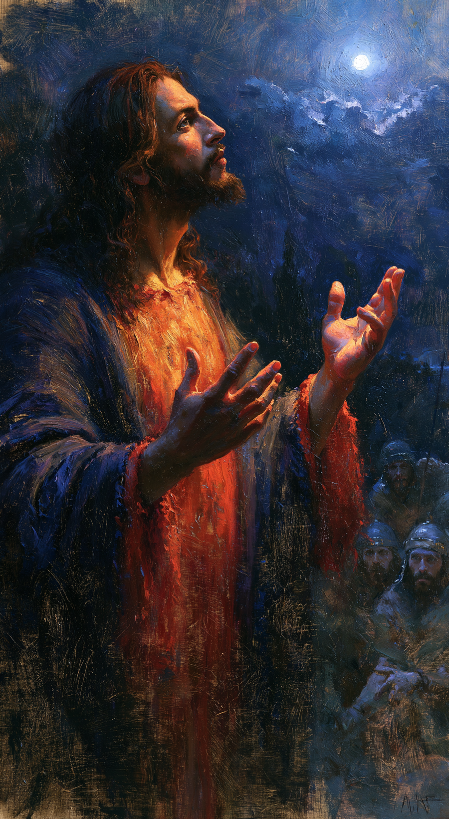 La Trahison de Judas — Clair-obscur bleu nuit · Portrait n° 2
