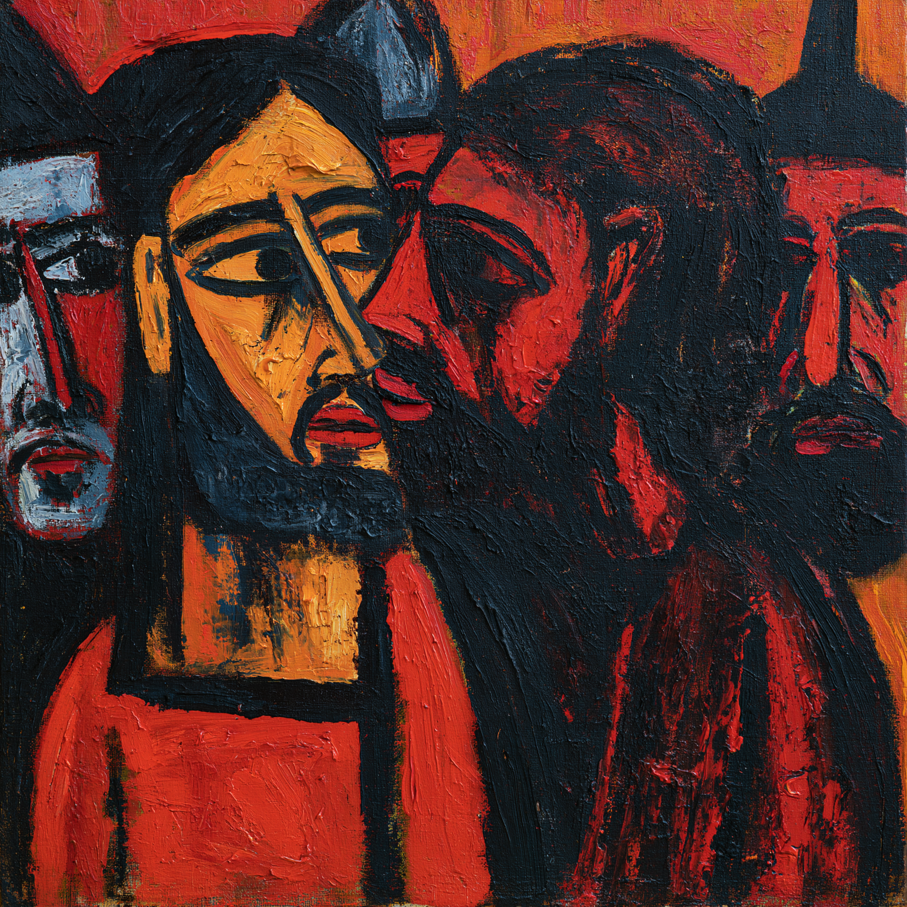 La Trahison de Judas — Expressionniste · Carré n° 1 — aperçu de la finition sélectionnée