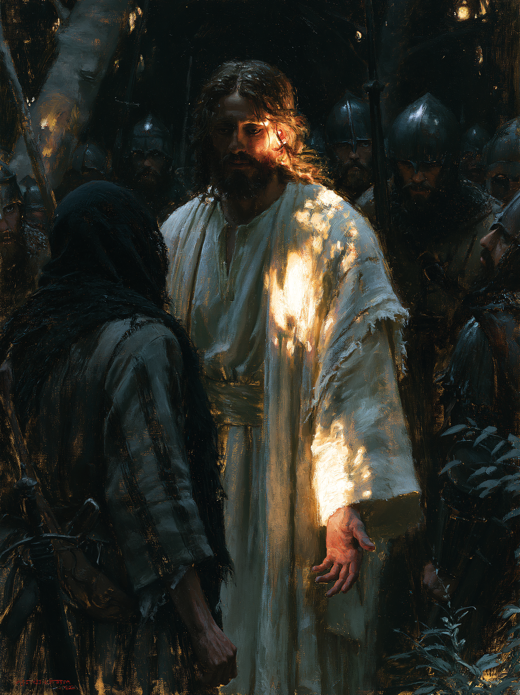La Trahison de Judas — Lumière divine · Portrait n° 3 — aperçu de la finition sélectionnée