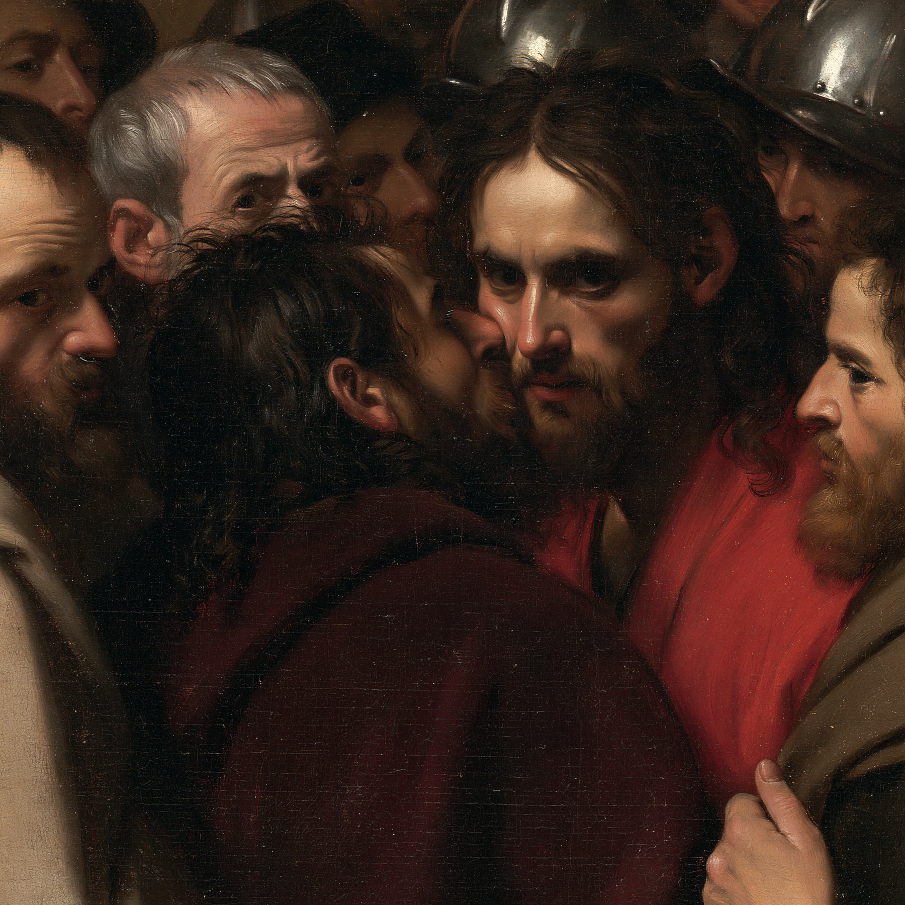 La Trahison de Judas — Rouge du sacrifice · Carré n° 2 — aperçu de la finition sélectionnée