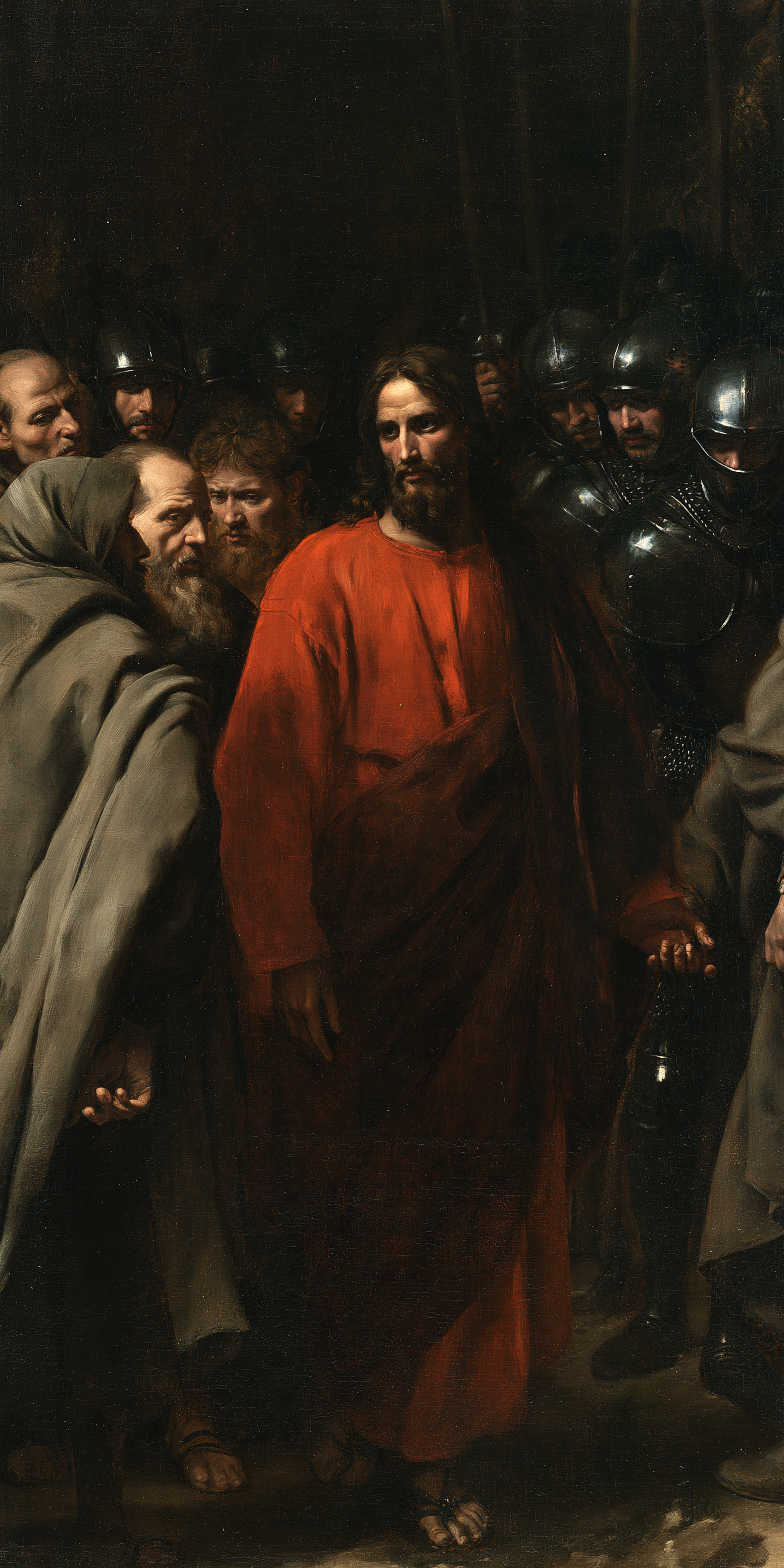 La Trahison de Judas — Rouge du sacrifice · Portrait n° 2 — aperçu de la finition sélectionnée