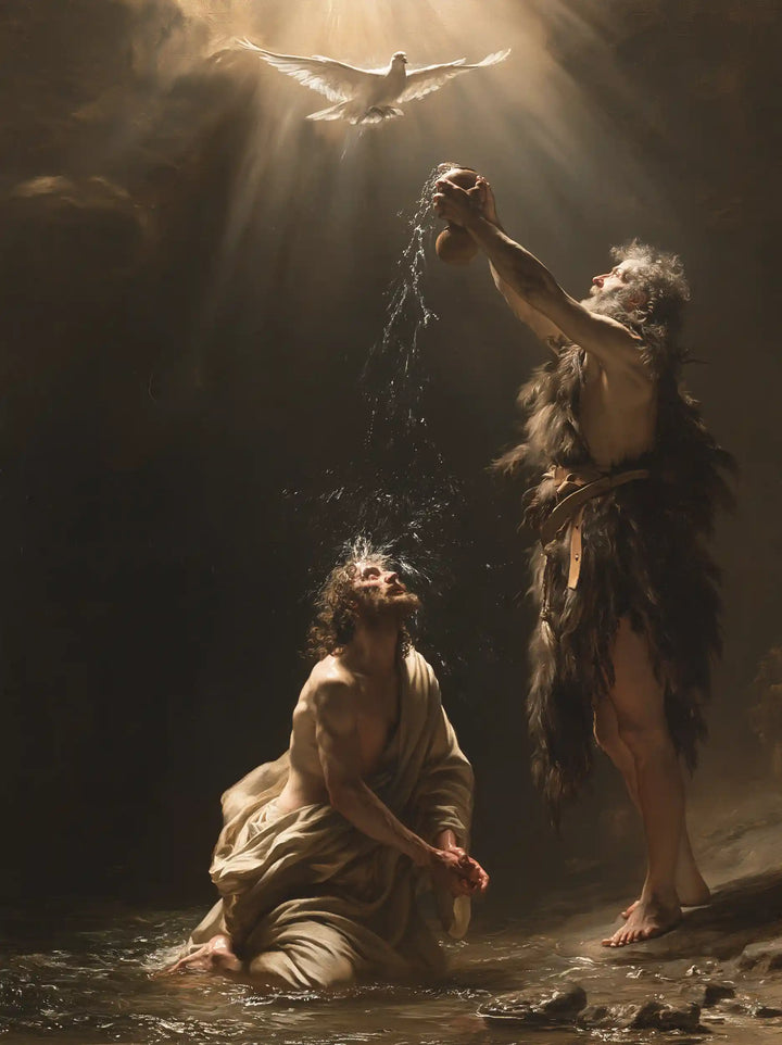 The Baptism of Jesus – Theatrical Baroque · Kneeling in the Jordan · Portrait no. 9