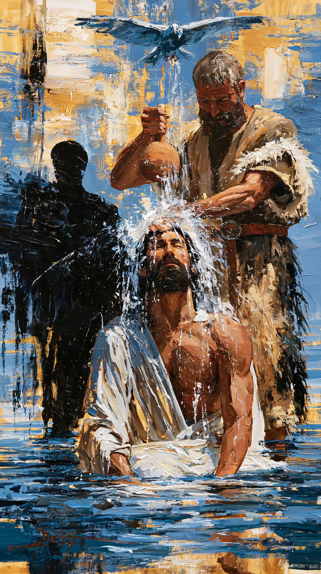 The Baptism of Jesus – Expressionist · Kneeling in the Jordan · Portrait no. 7