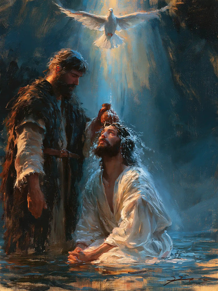 The Baptism of Jesus – Expressionist · Kneeling in the Jordan · Portrait no. 12