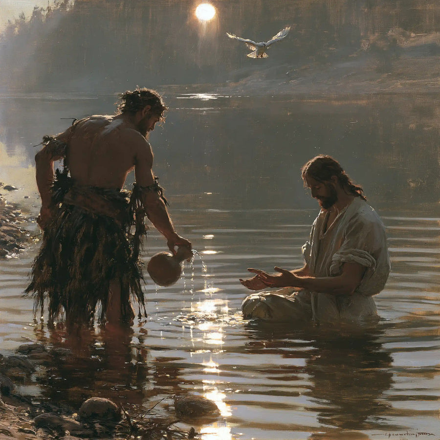 The Baptism of Jesus – Symbolist · Kneeling in the Jordan · Square no. 4