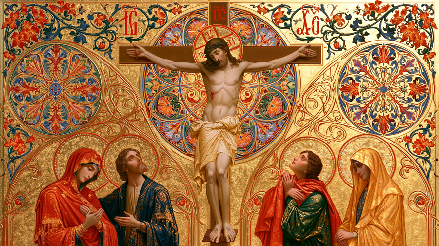 La Crucifixion — Art nouveau sacré · Paysage n° 16