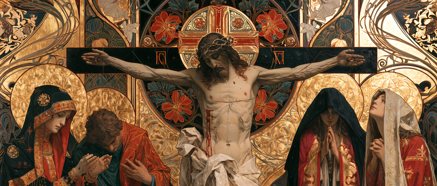 La Crucifixion — Art nouveau sacré · Paysage n° 21