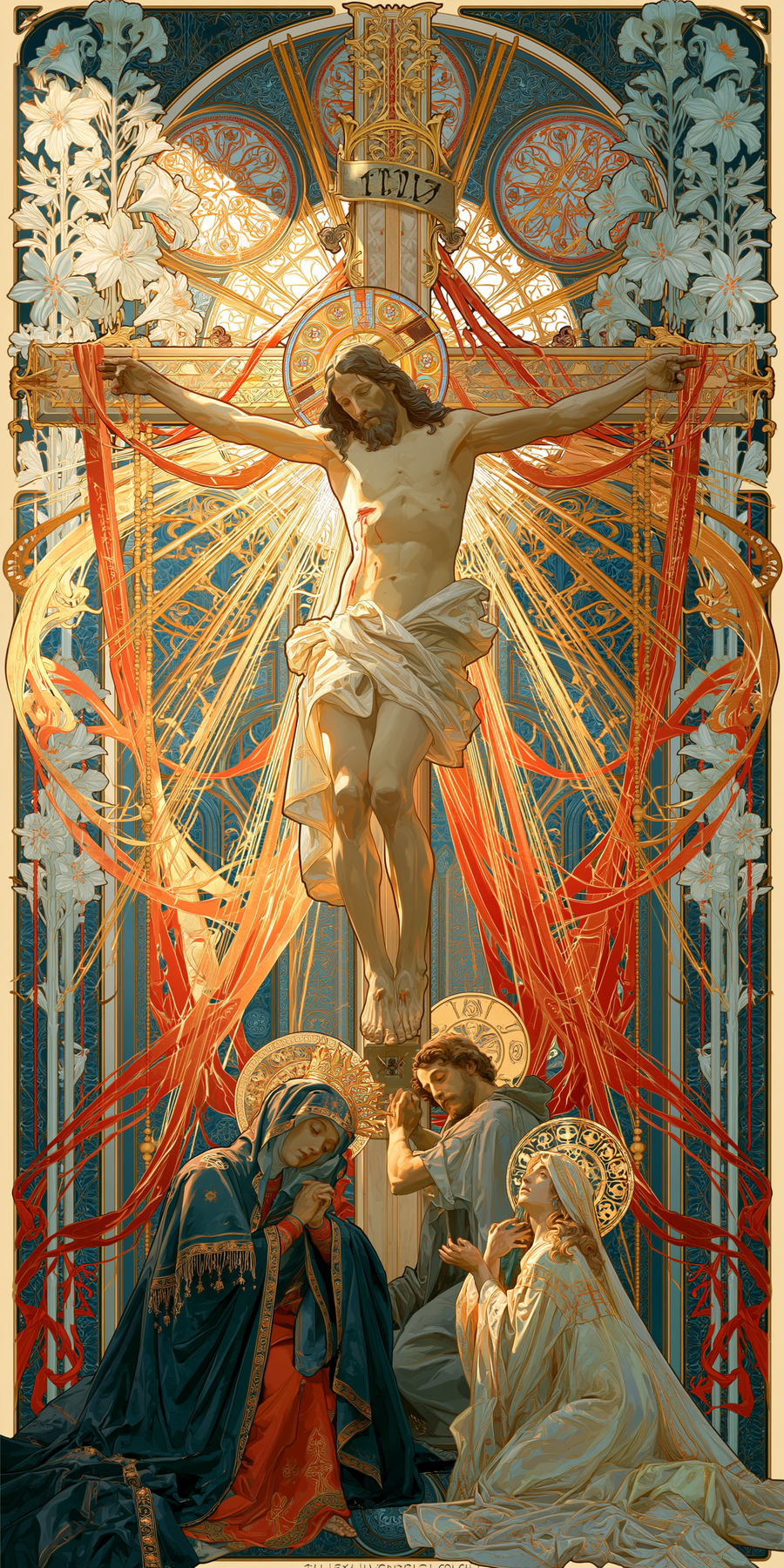La Crucifixion — Art nouveau sacré · Portrait n° 2