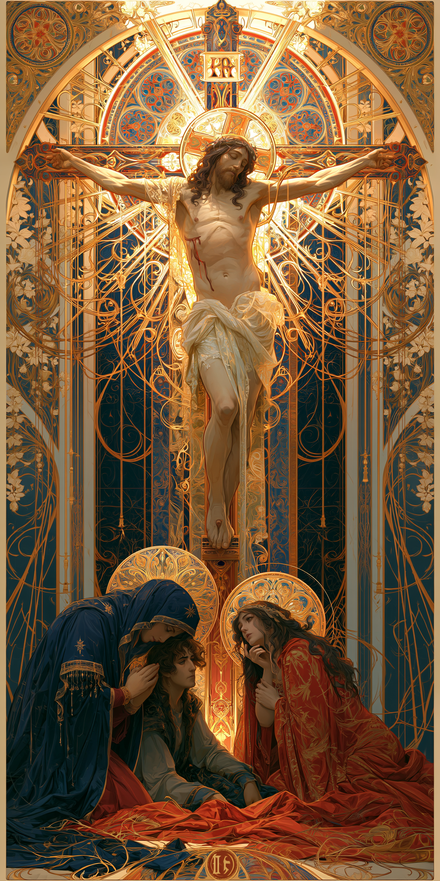 La Crucifixion — Art nouveau sacré · Portrait n° 3