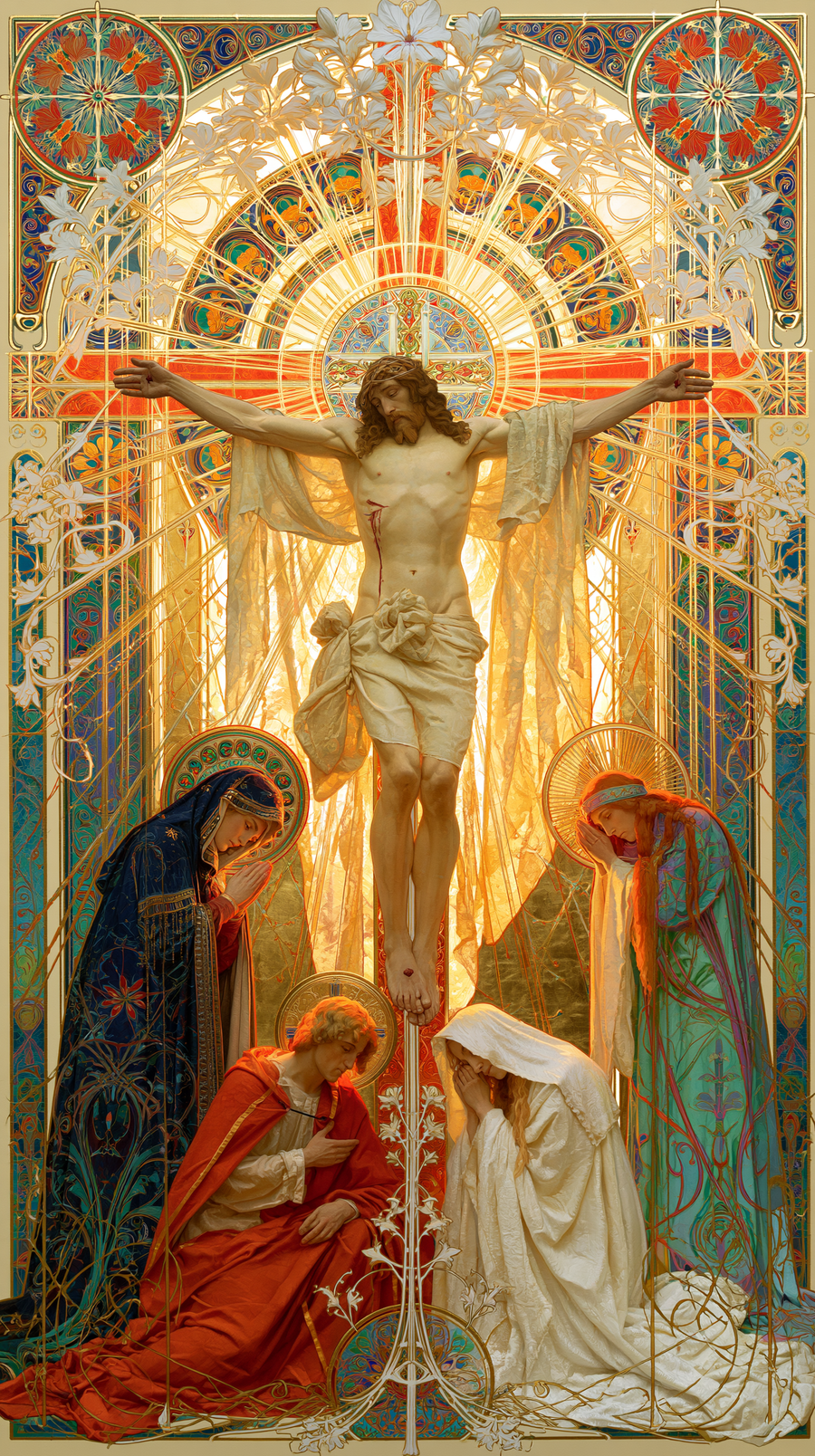 La Crucifixion — Art nouveau sacré · Portrait n° 9