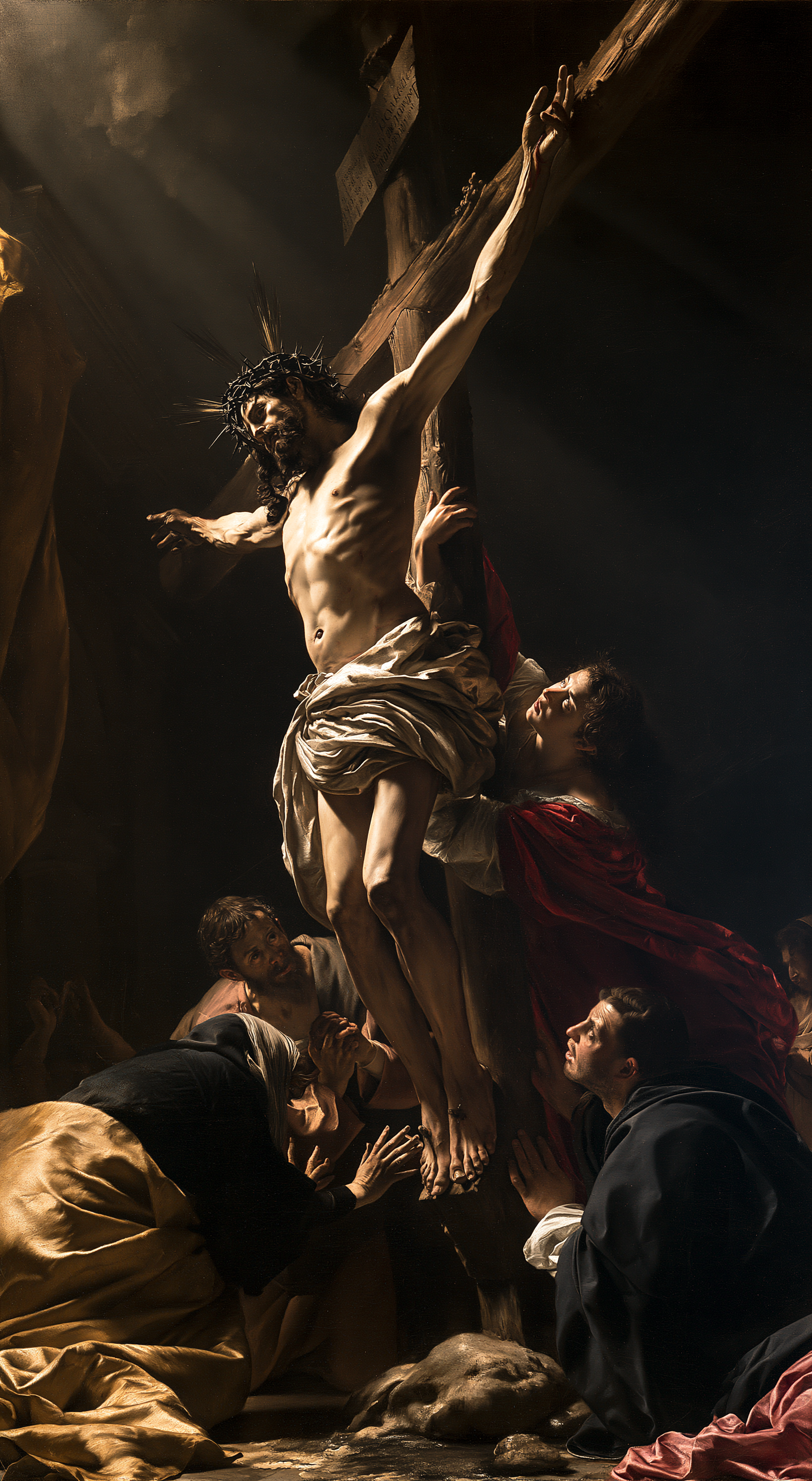 La Crucifixion — Baroque théâtral · Portrait n° 4 — aperçu de la finition sélectionnée