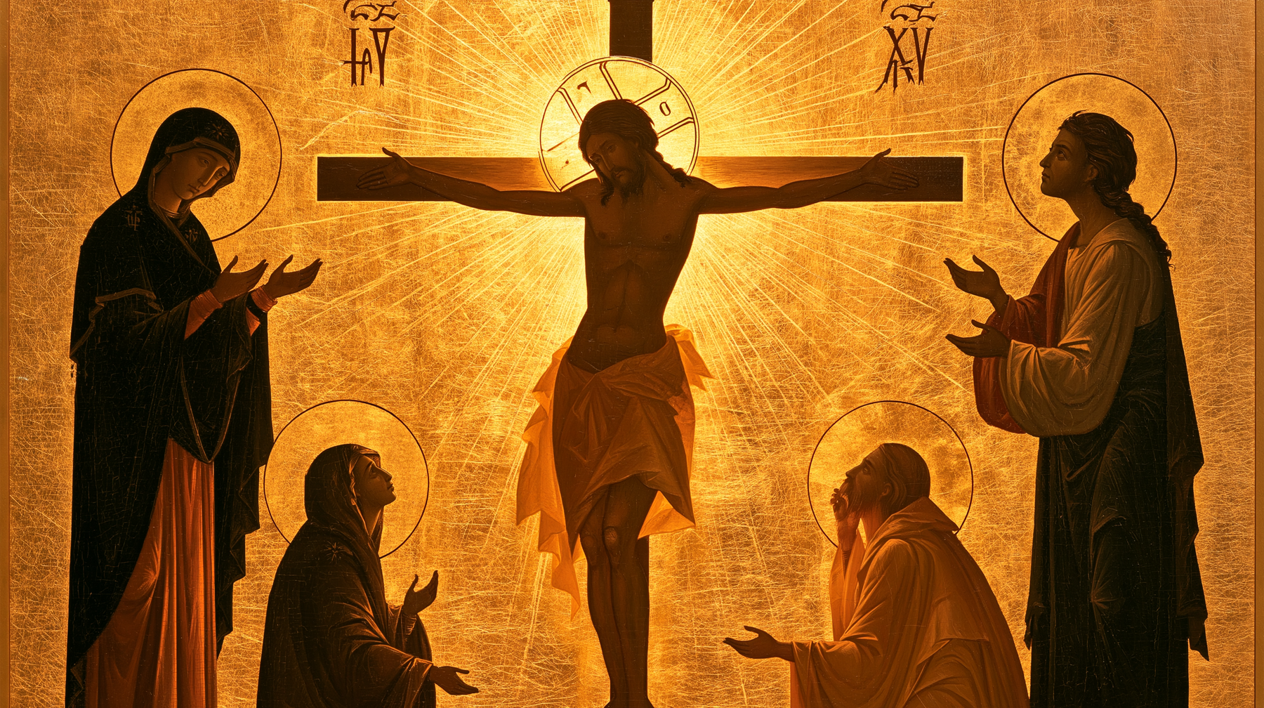 La Crucifixion — Byzantin contemporain · Paysage n° 7 — aperçu de la finition sélectionnée
