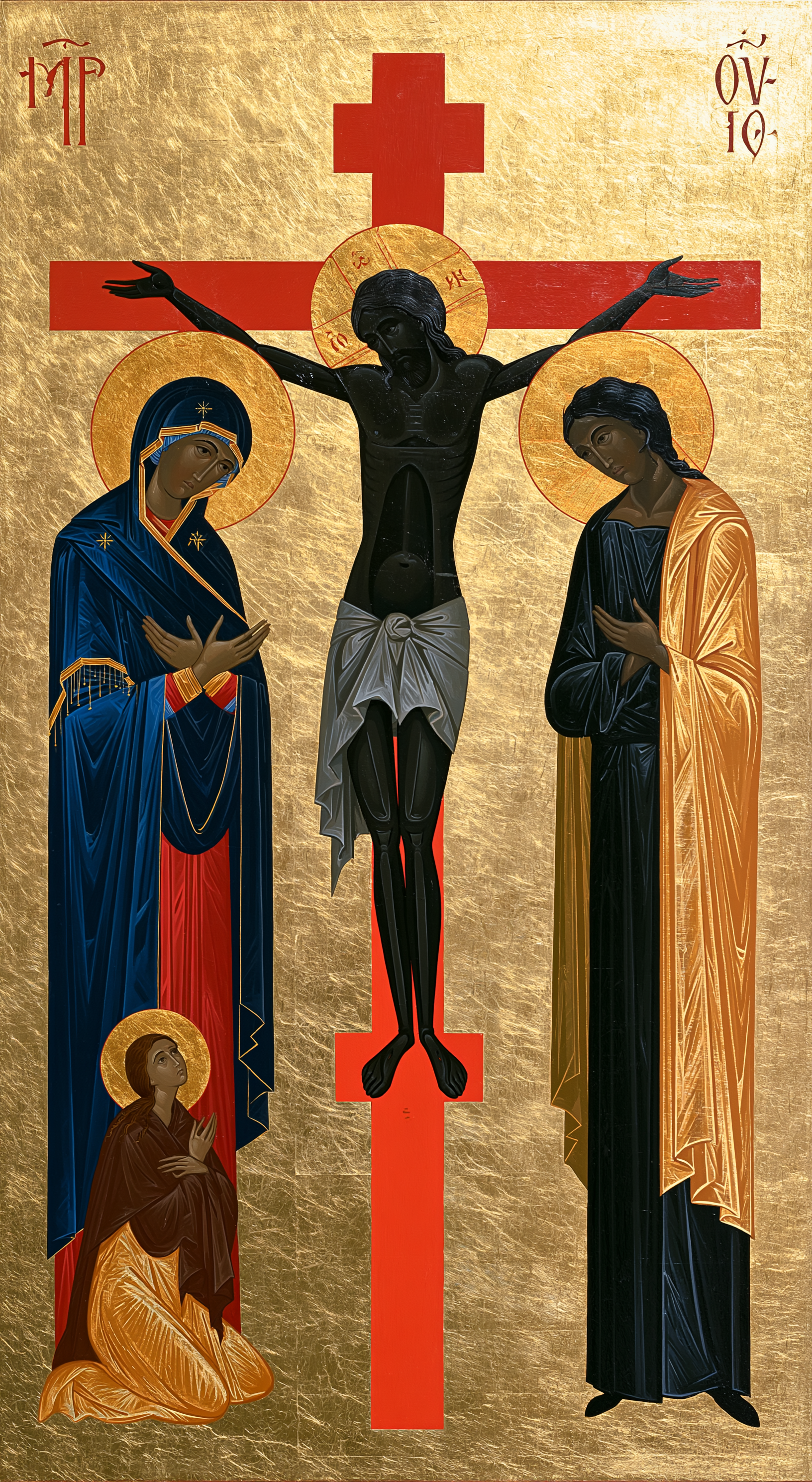 La Crucifixion — Byzantin contemporain · Portrait n° 4 — aperçu de la finition sélectionnée