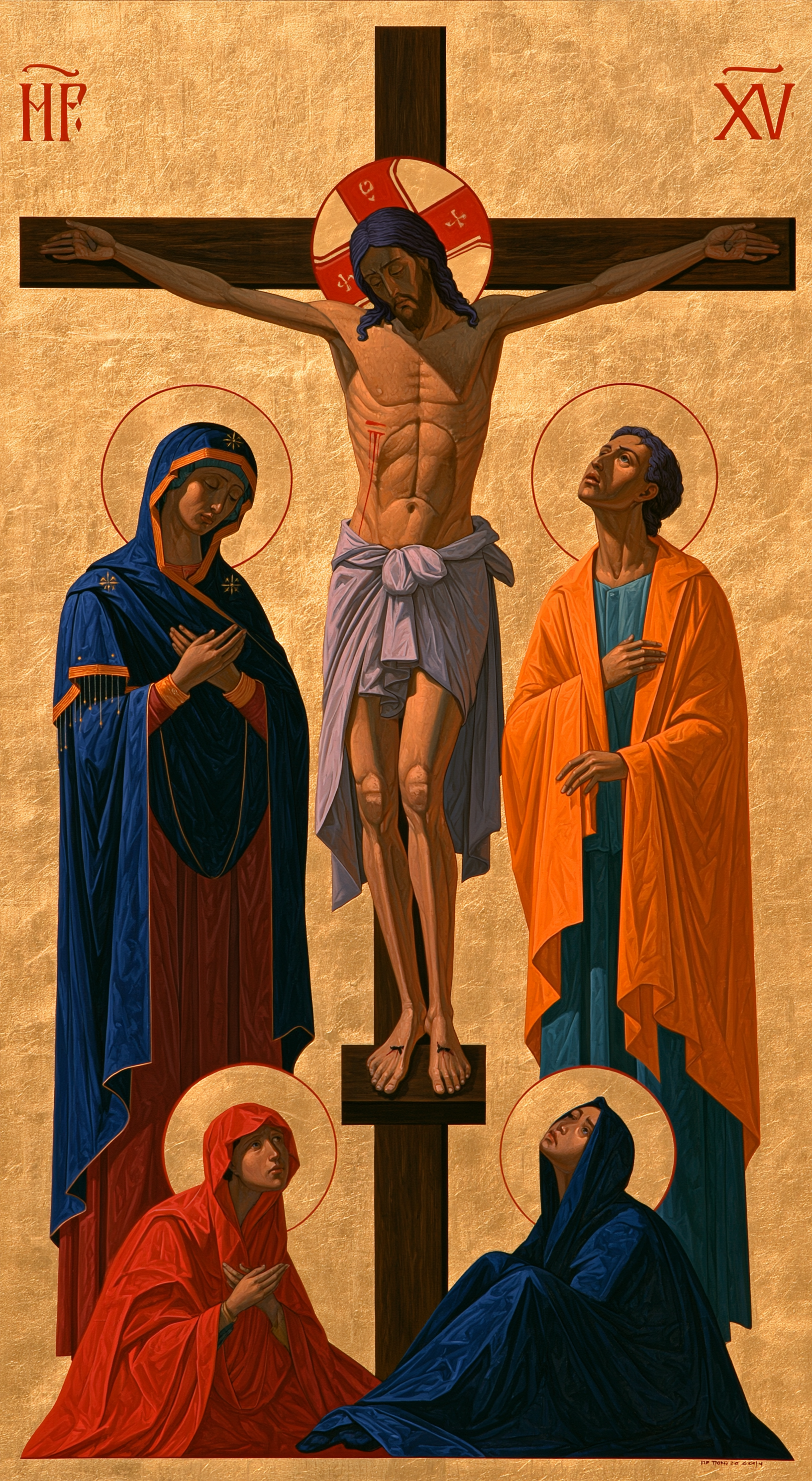 La Crucifixion — Byzantin contemporain · Portrait n° 7 — aperçu de la finition sélectionnée