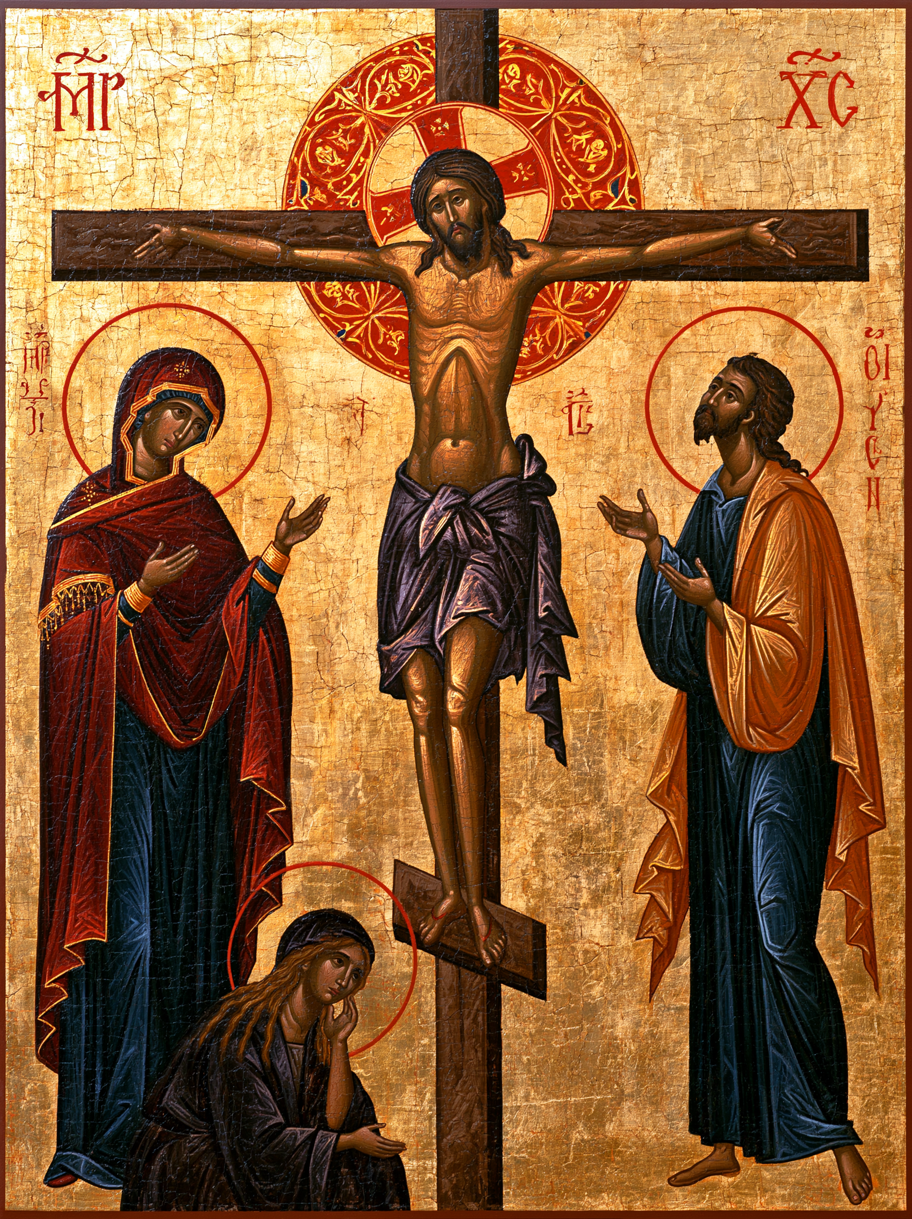 La Crucifixion — Byzantin contemporain · Portrait n° 11 — aperçu de la finition sélectionnée