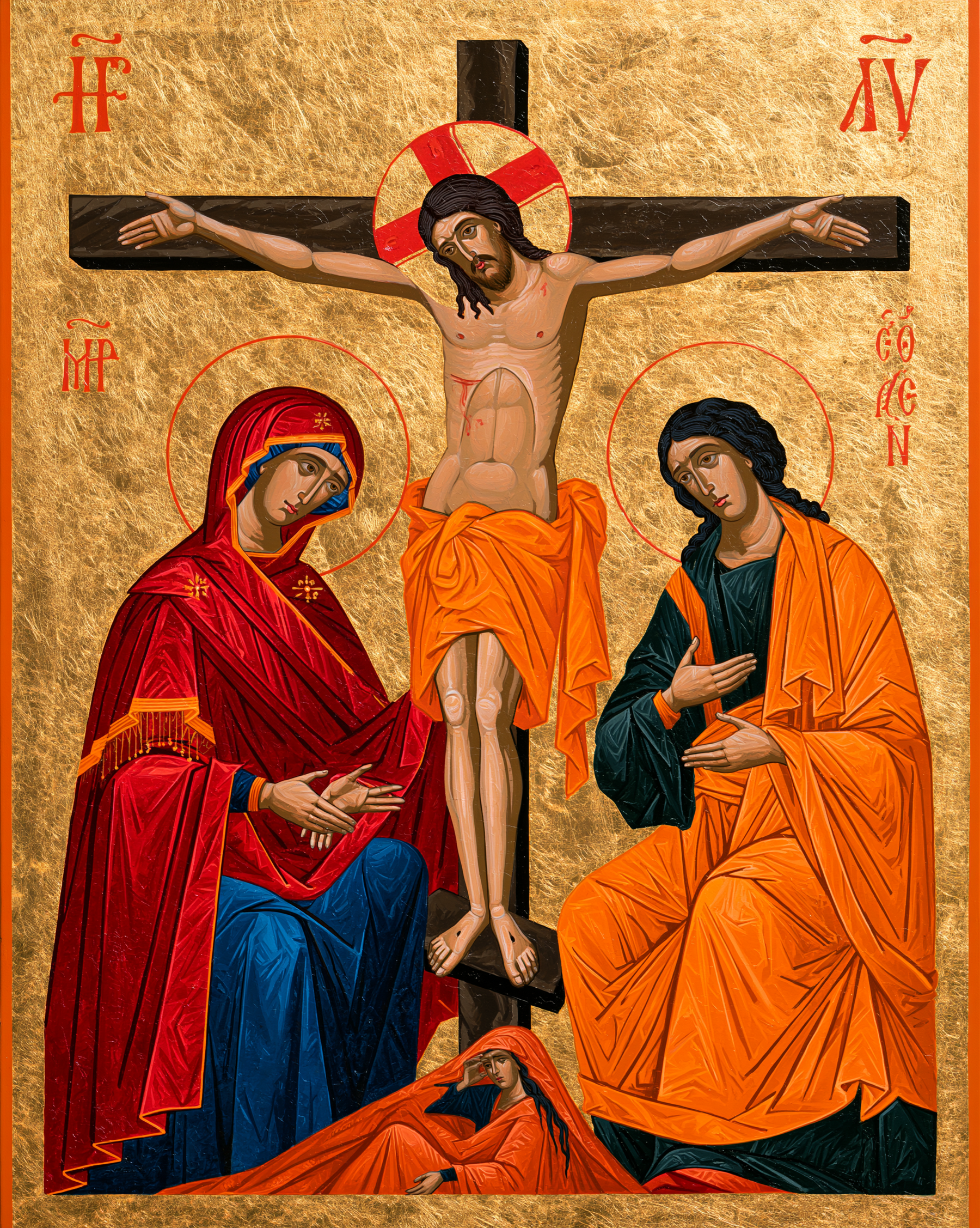 La Crucifixion — Byzantin contemporain · Portrait n° 13 — aperçu de la finition sélectionnée