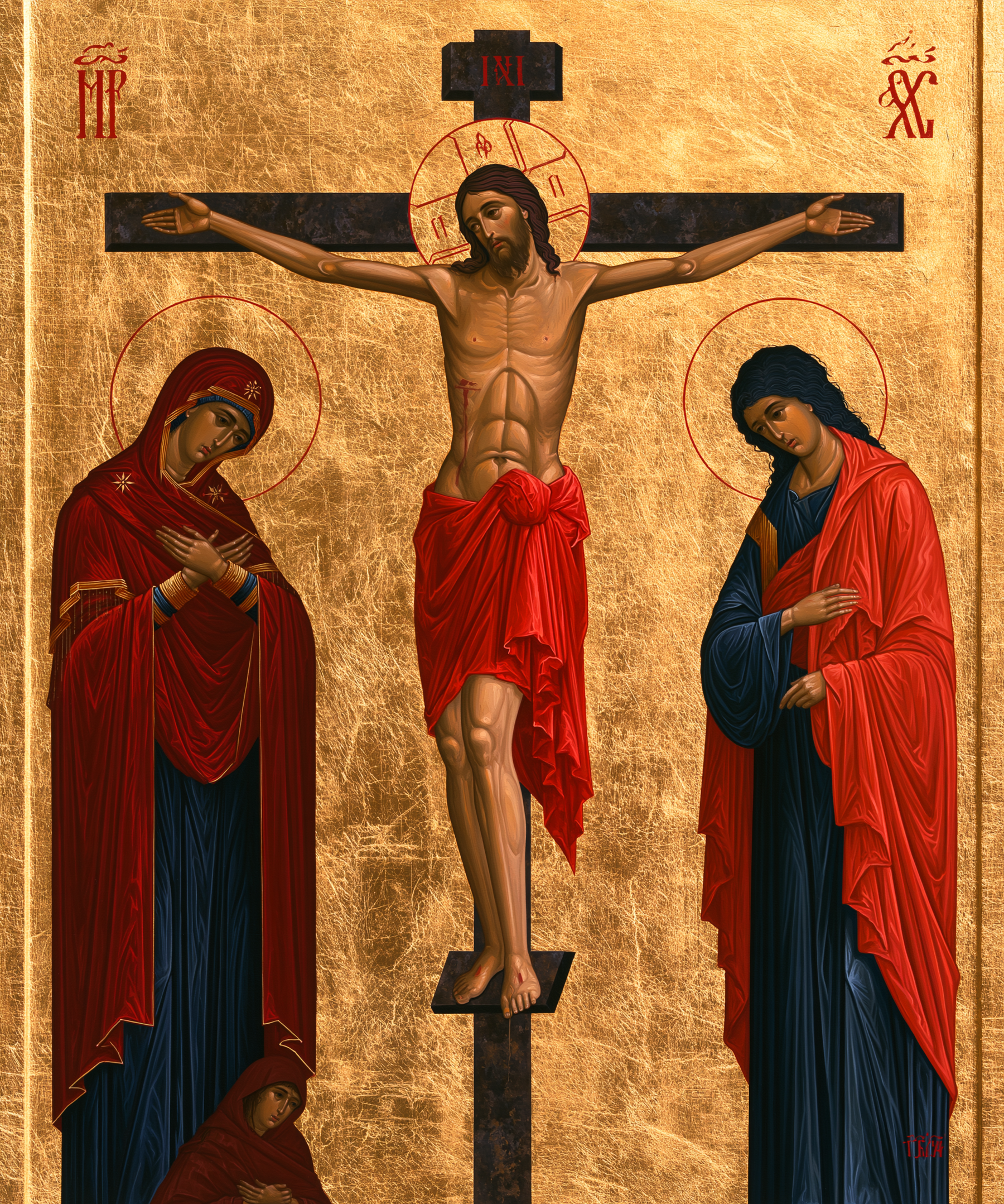 La Crucifixion — Byzantin contemporain · Portrait n° 14 — aperçu de la finition sélectionnée