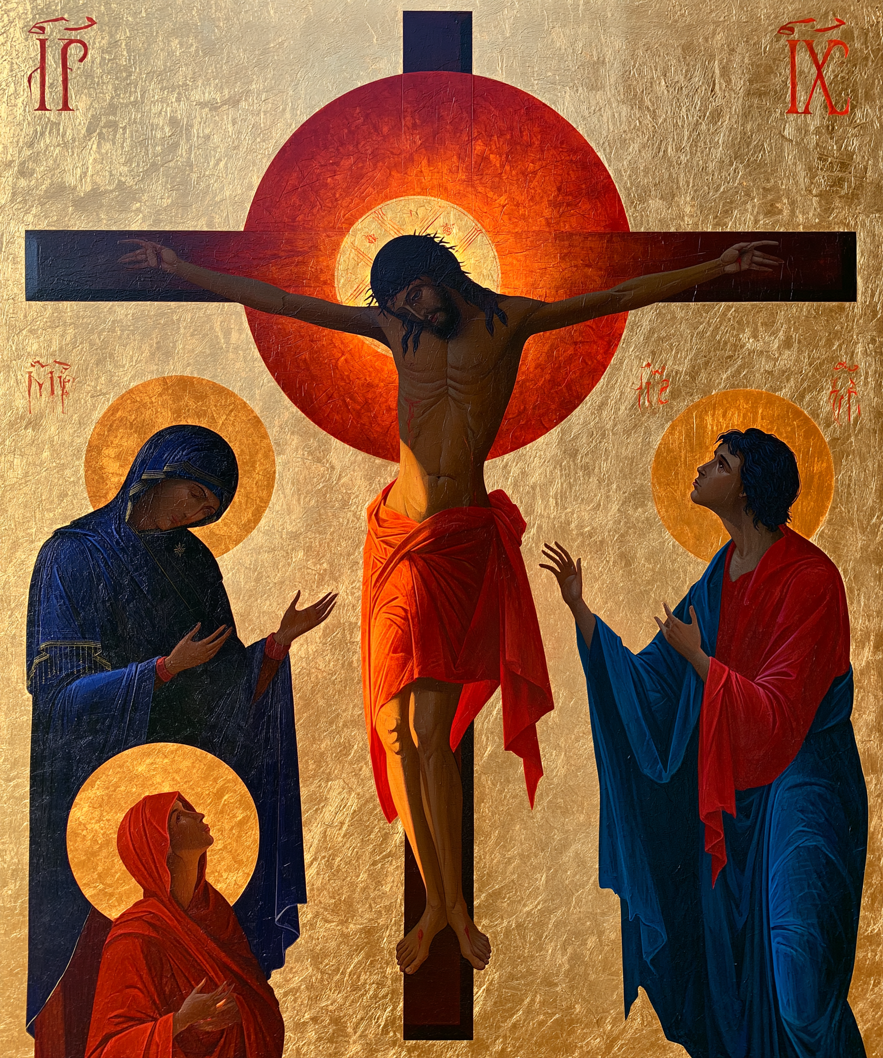 La Crucifixion — Byzantin contemporain · Portrait n° 15 — aperçu de la finition sélectionnée