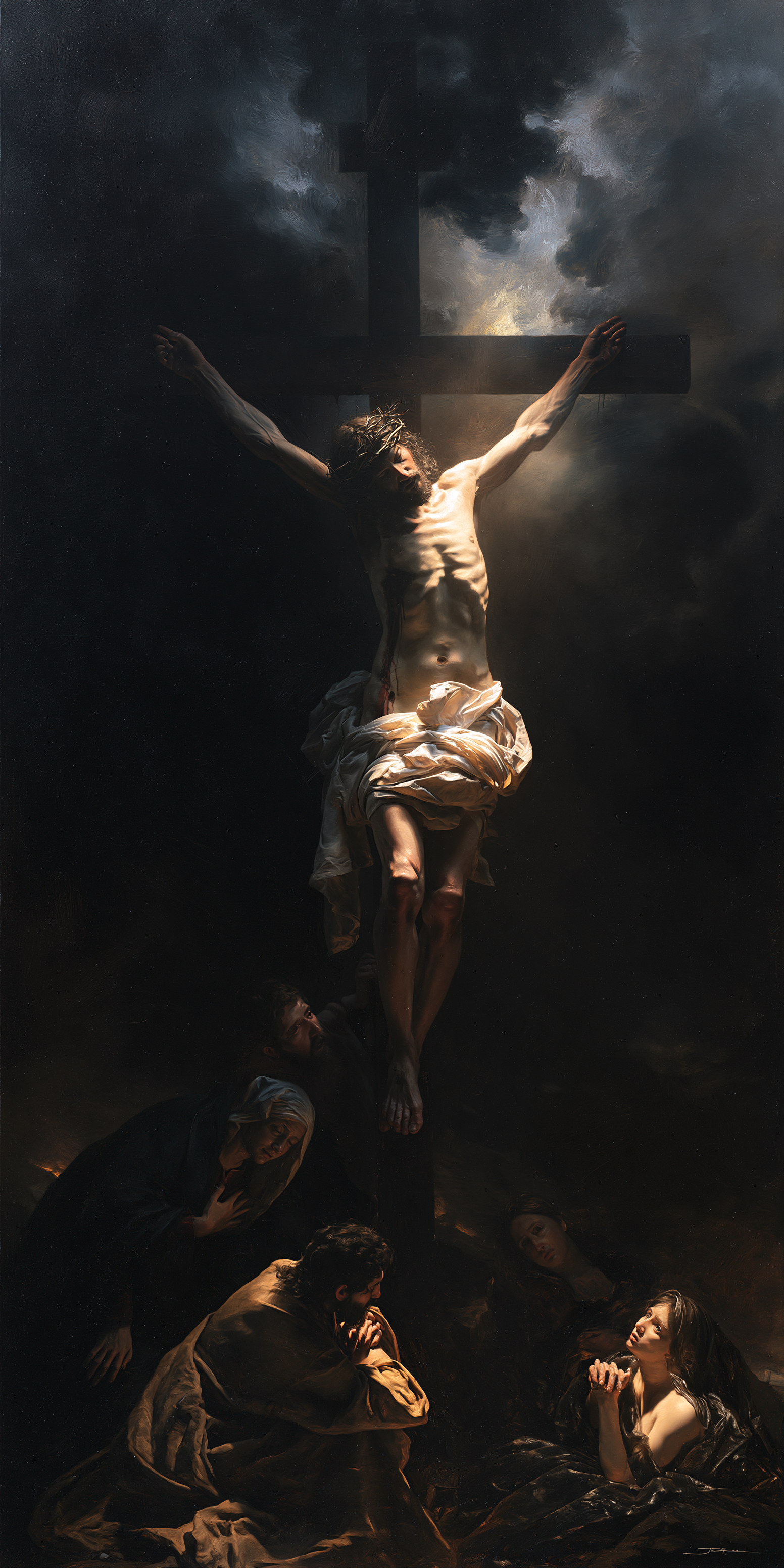 La Crucifixion — Caravage - ténébrisme · Portrait n° 1 — aperçu de la finition sélectionnée