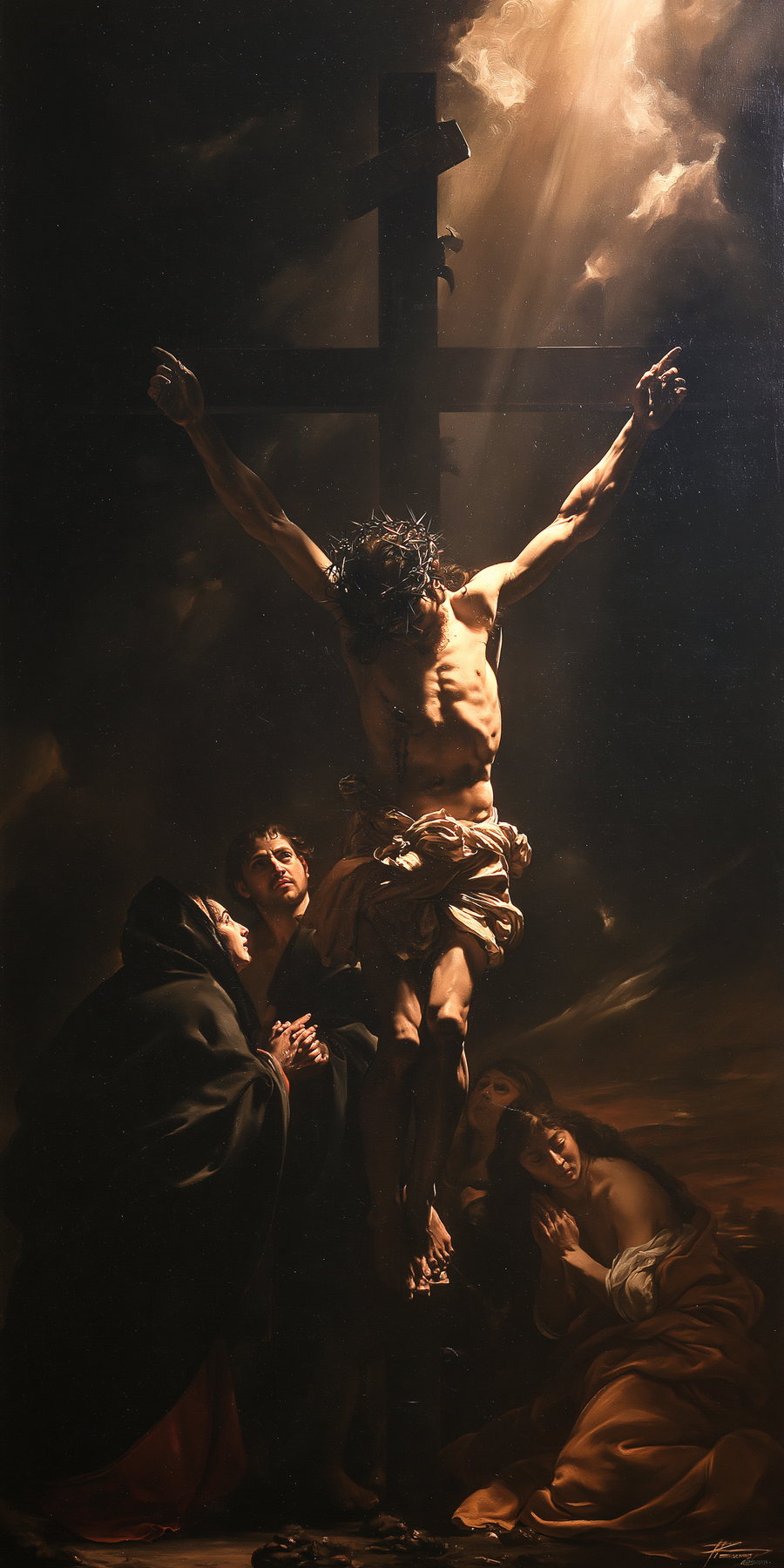 La Crucifixion — Caravage - ténébrisme · Portrait n° 2