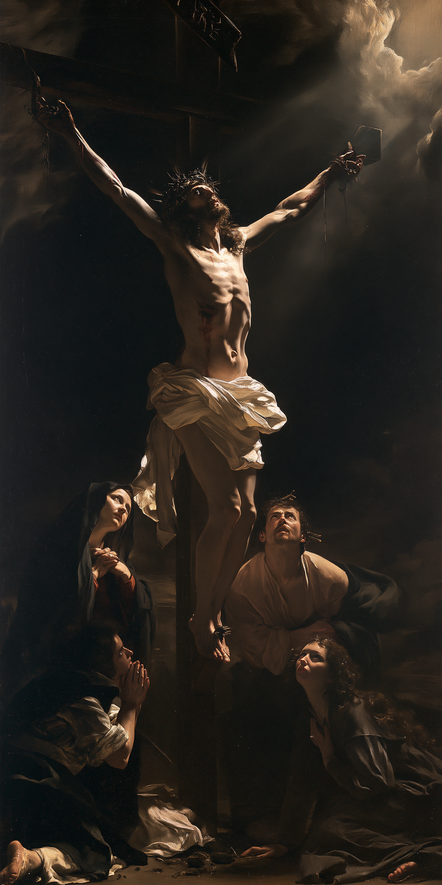 La Crucifixion — Caravage - ténébrisme · Portrait n° 3