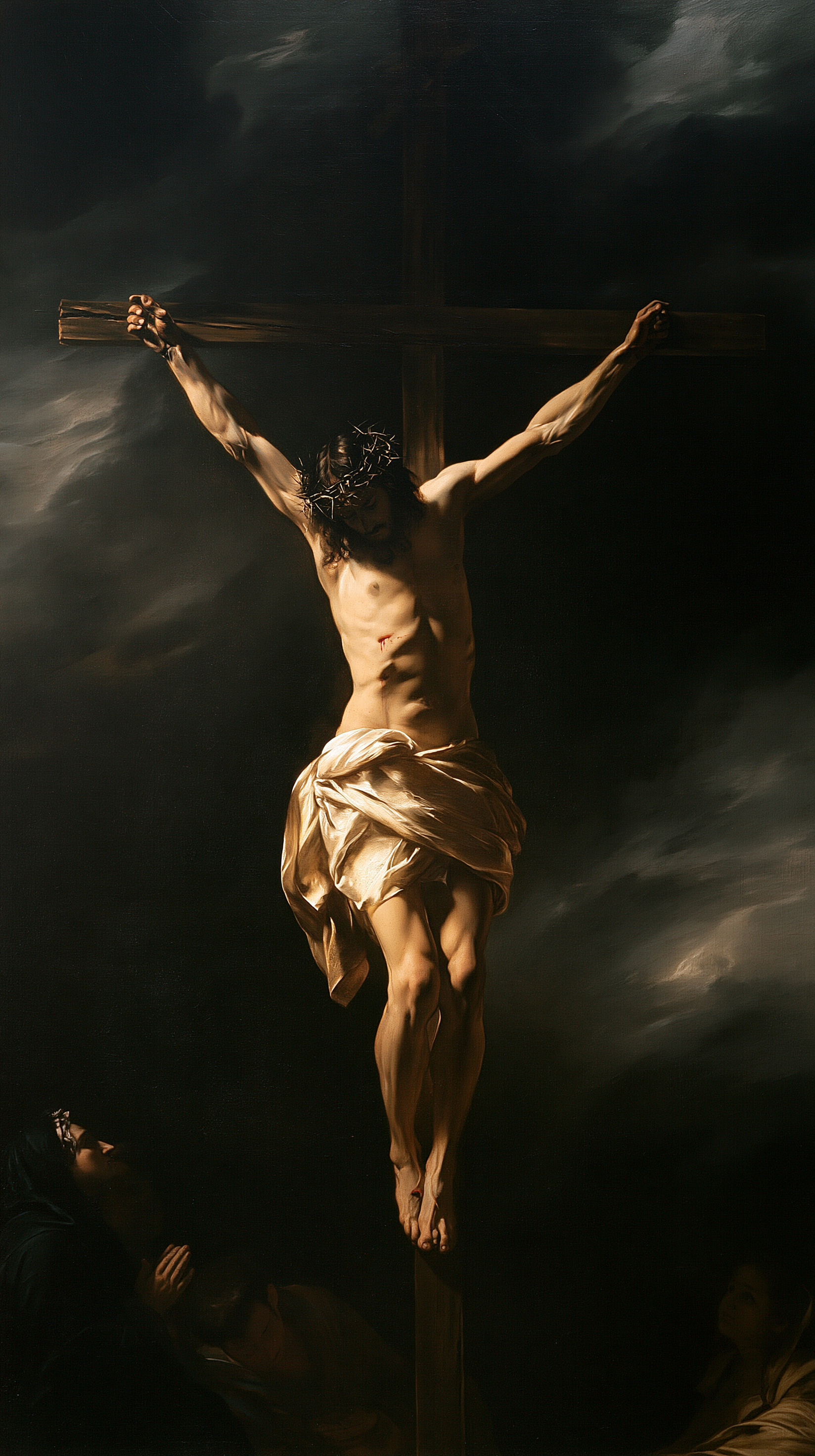 La Crucifixion — Caravage - ténébrisme · Portrait n° 7 — aperçu de la finition sélectionnée