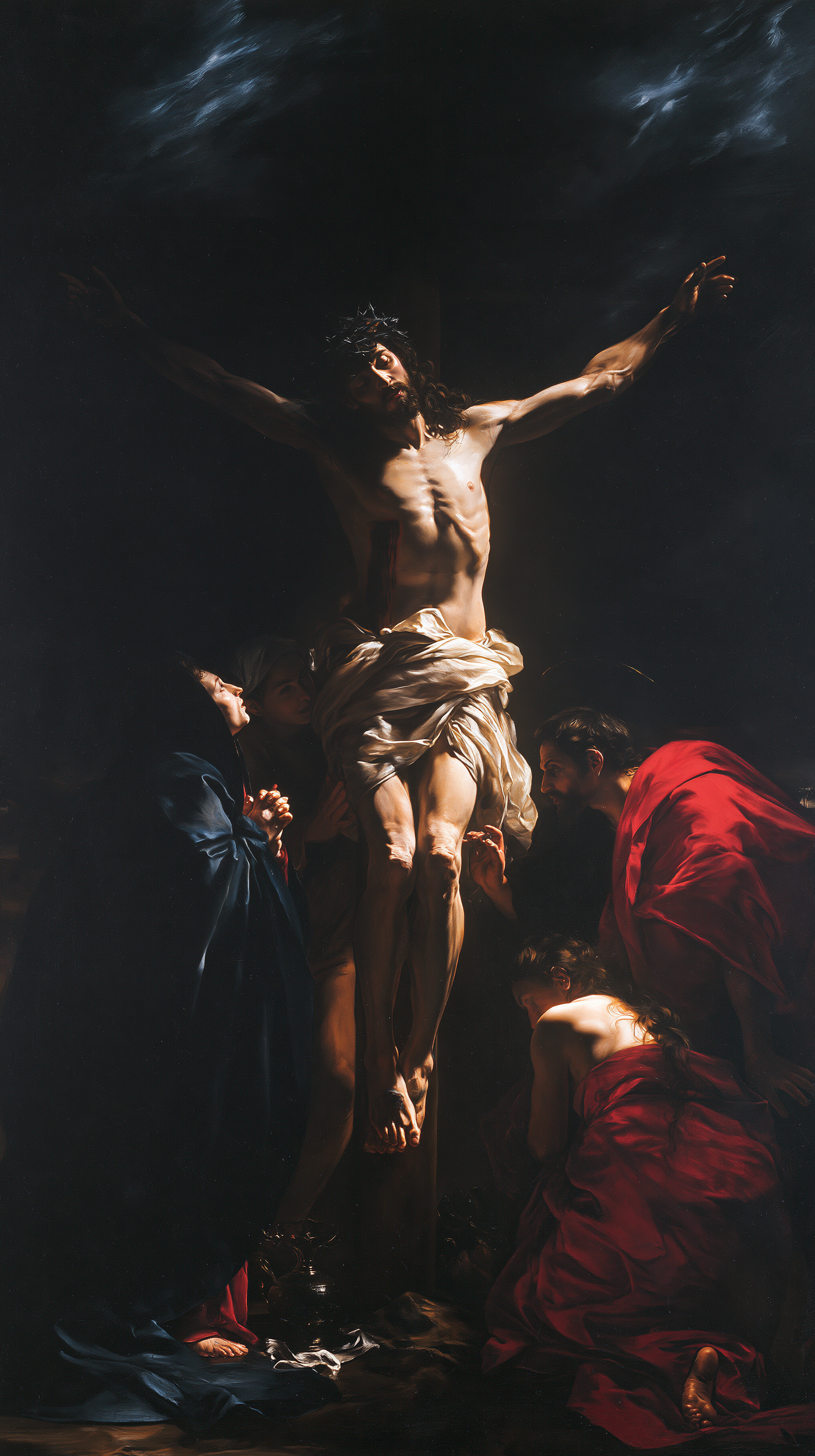 La Crucifixion — Caravage - ténébrisme · Portrait n° 8 — aperçu de la finition sélectionnée