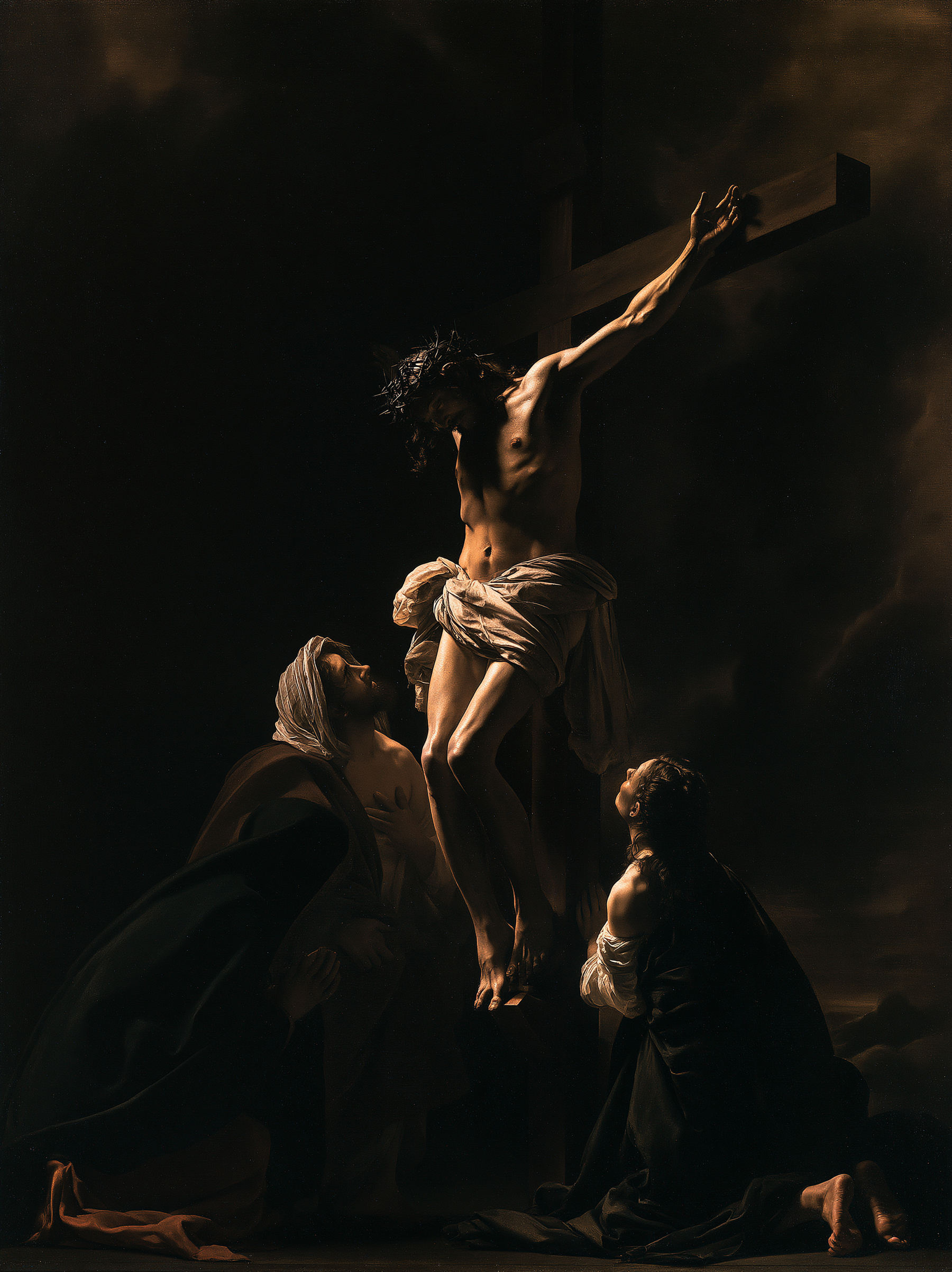 La Crucifixion — Caravage - ténébrisme · Portrait n° 12 — aperçu de la finition sélectionnée