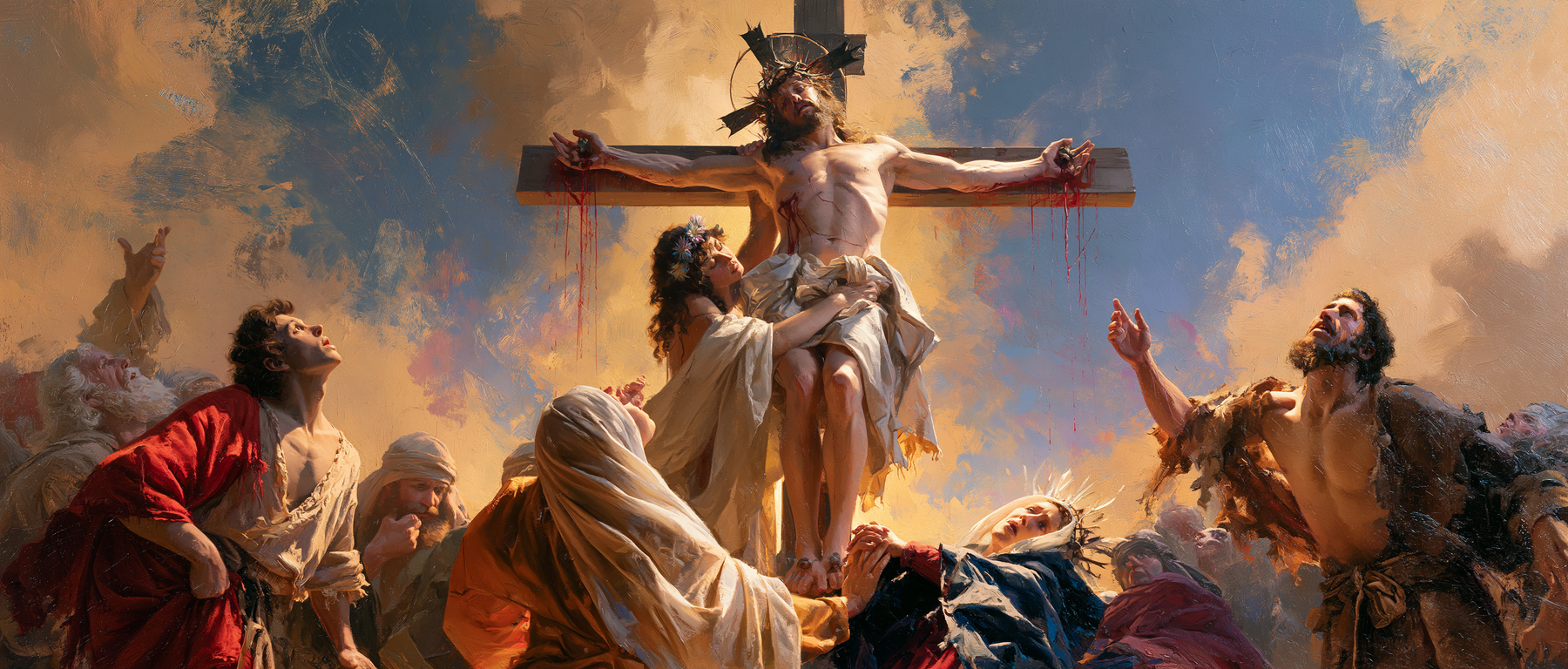 La Crucifixion — Explosion de mouvement · Paysage n° 6 — aperçu de la finition sélectionnée