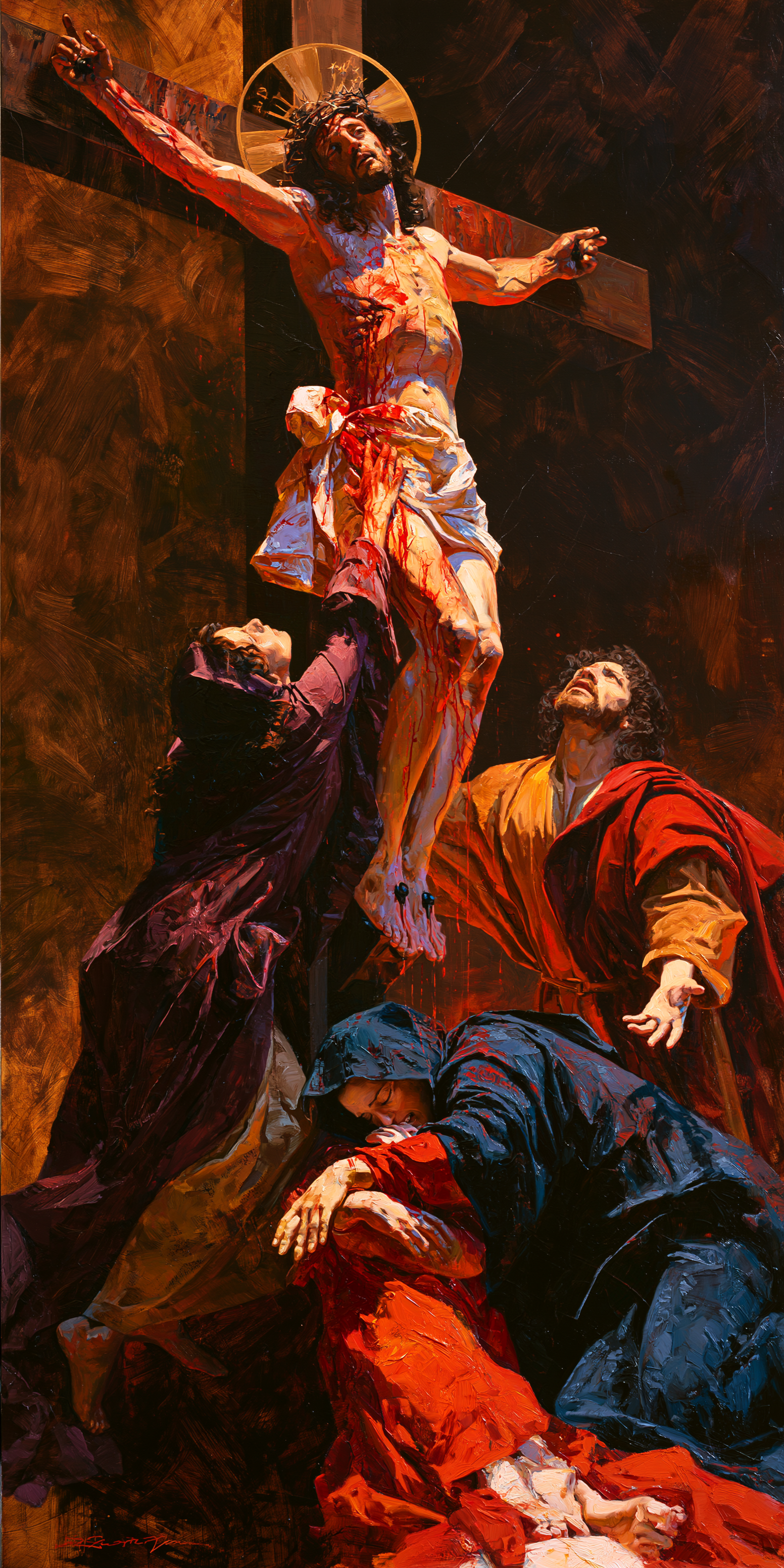 La Crucifixion — Explosion de mouvement · Portrait n° 3 — aperçu de la finition sélectionnée