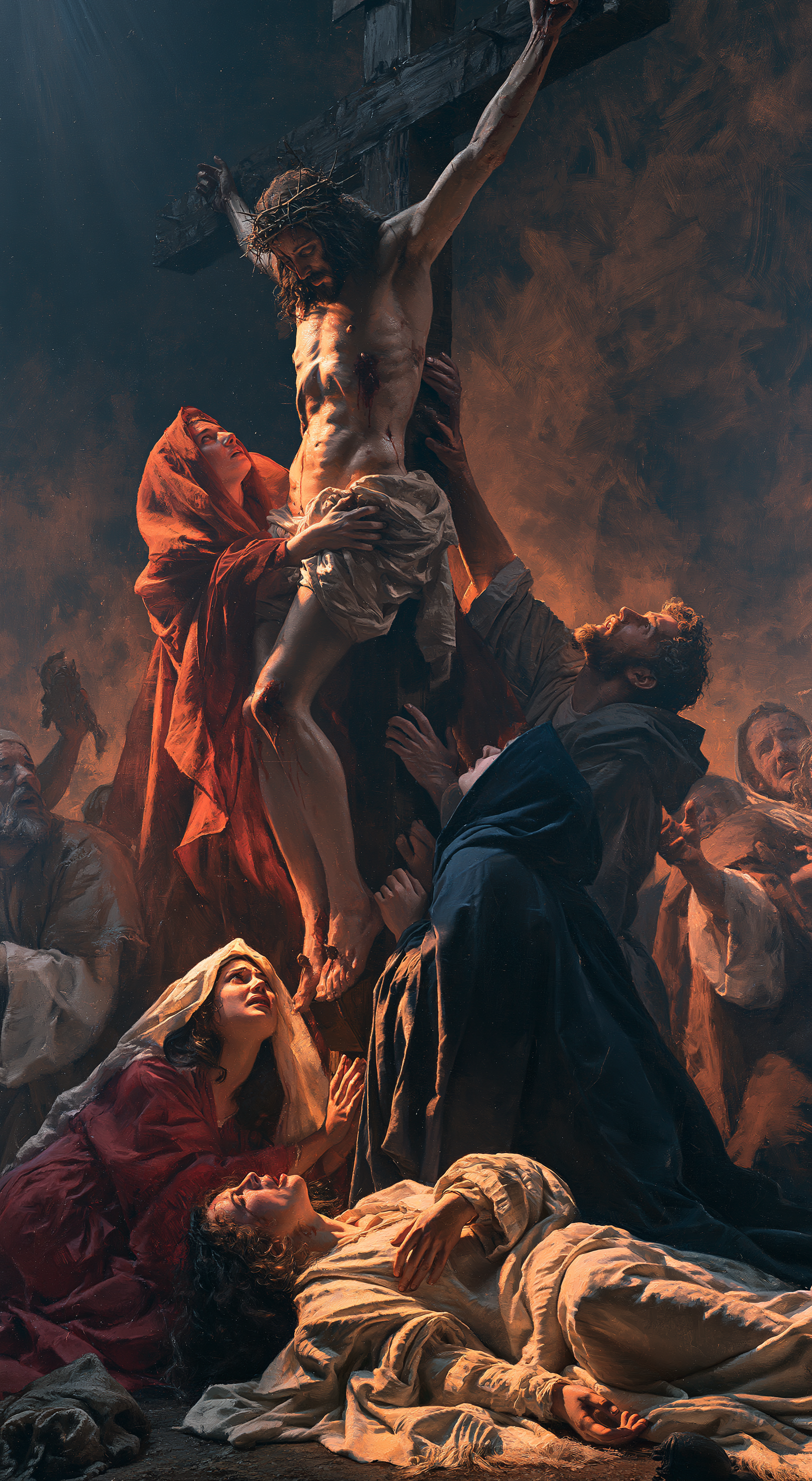 La Crucifixion — Explosion de mouvement · Portrait n° 6 — aperçu de la finition sélectionnée